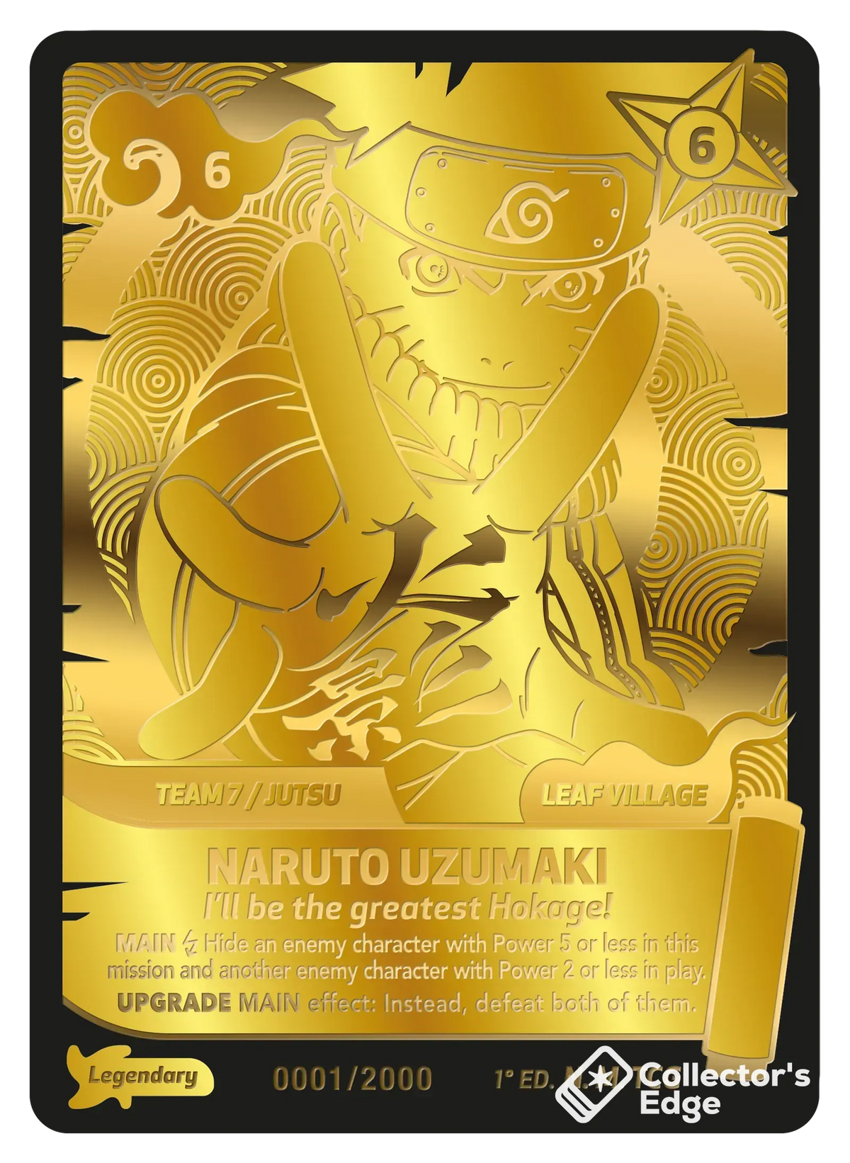 Naruto Uzumaki - I'll be the greatest Hokage 0, Set 01 Naruto Mythos card