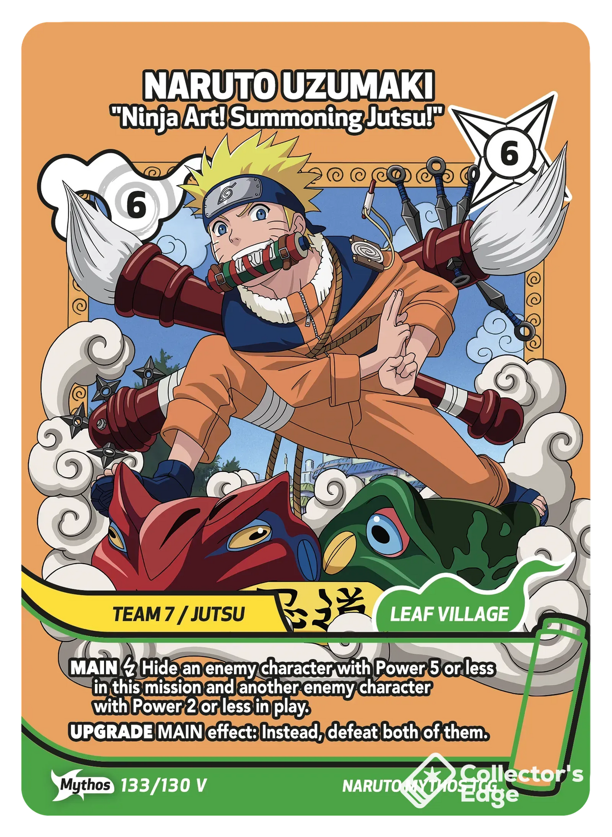 Naruto Uzumaki - Ninja Art! Summoning Jutsu! 133/130, Set 01 Naruto Mythos card