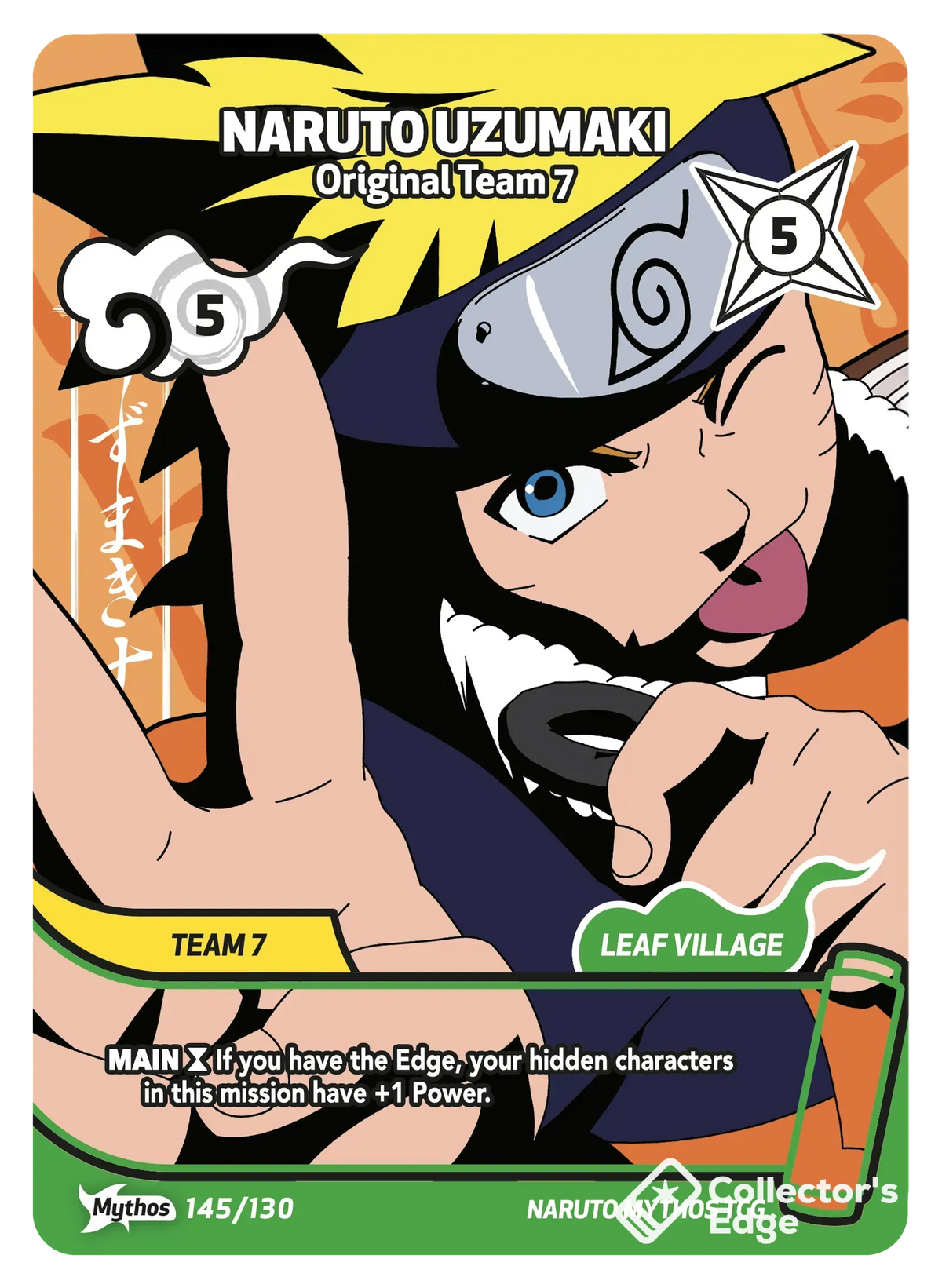 Naruto Uzumaki - Original Team 7 145/130, Set 01 Naruto Mythos card