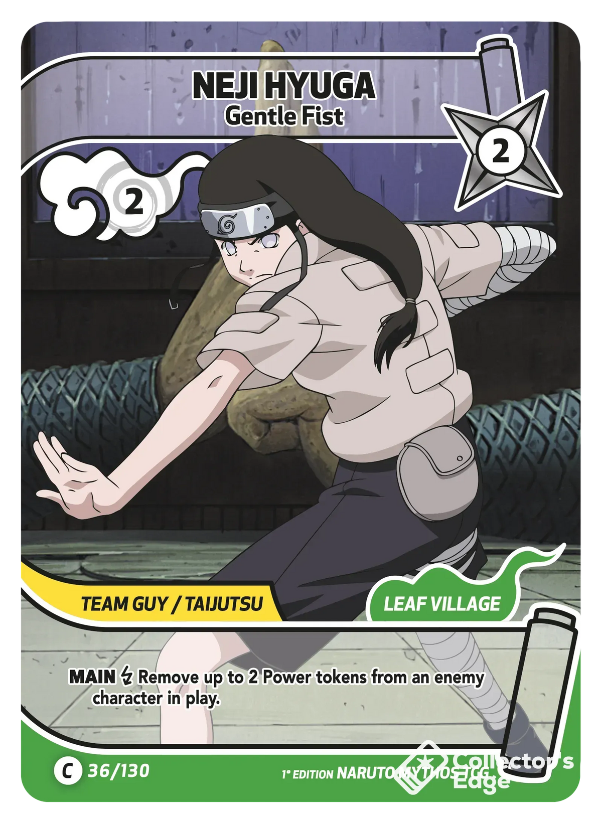 Neji Hyuga - Gentle Fist - 036/130 - Full Art 036/130 Full Art, Set 01 Naruto Mythos card