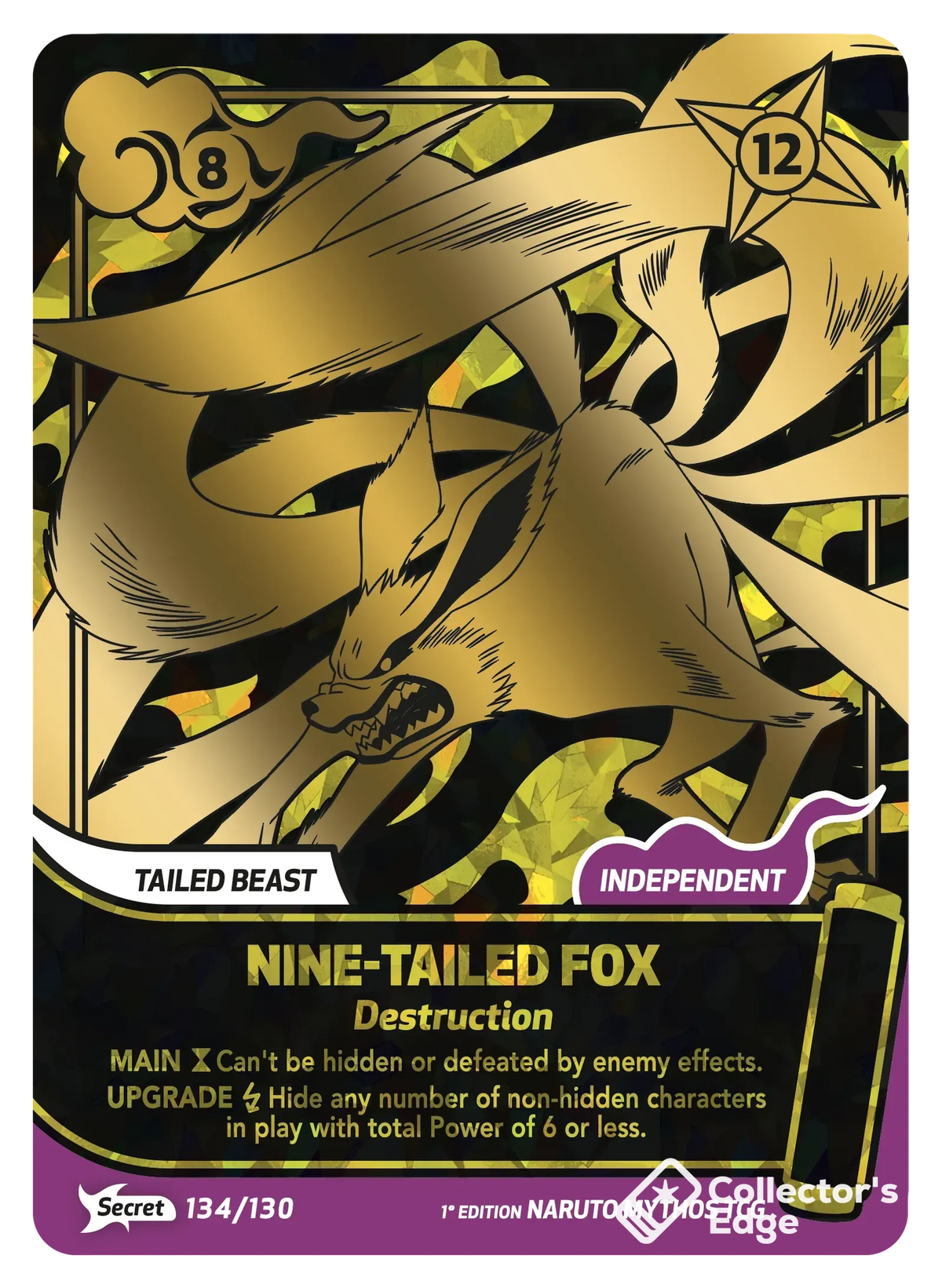 Nine-Tailed Fox - Destruction 134/130, Set 01 Naruto Mythos card