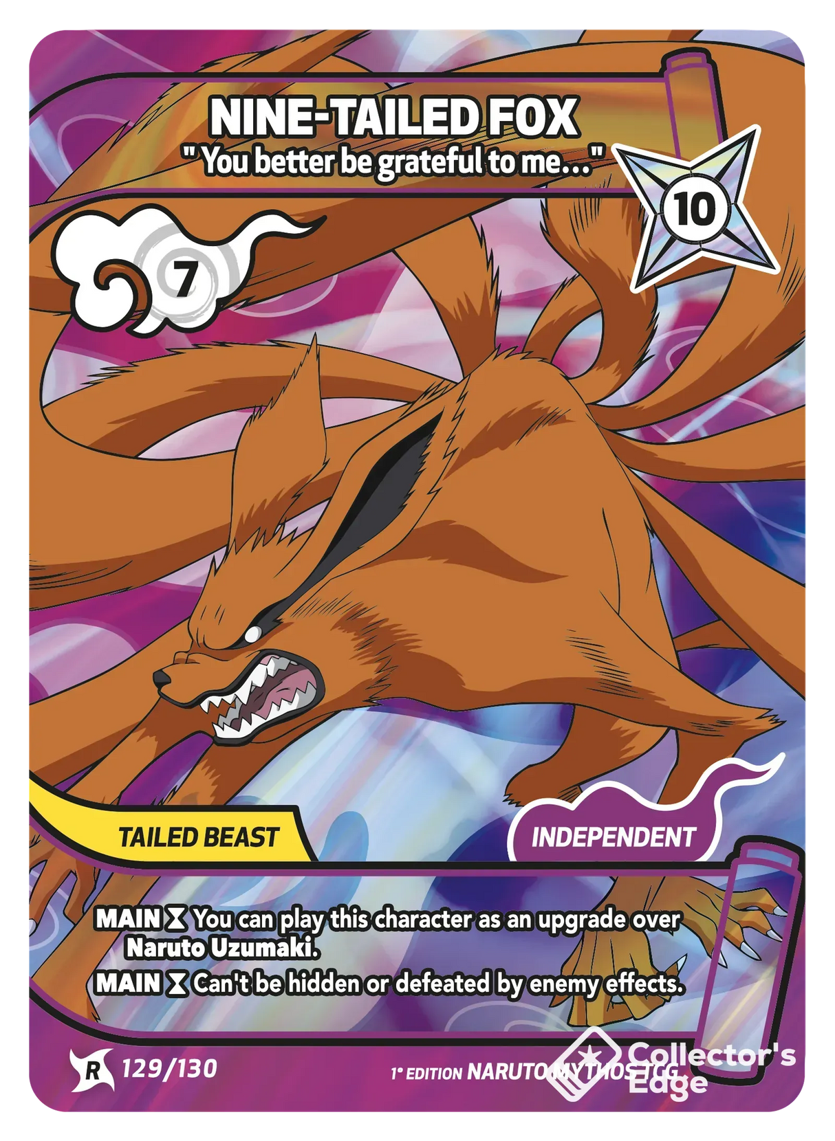 Naruto Mythos - Set 01 - Nine-Tailed Fox - You better be grateful to me… - 129/130 - Standard