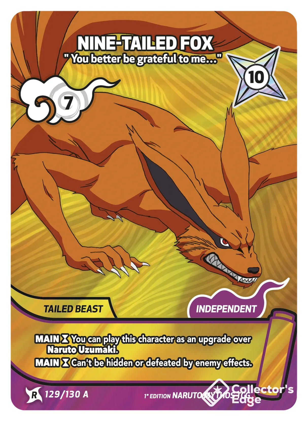 Naruto Mythos - Set 01 - Nine-Tailed Fox - You better be grateful to me… - 129/130 - Standard