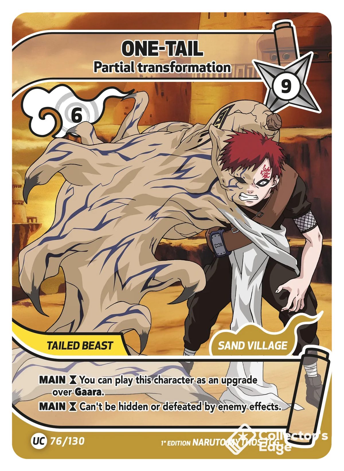 One-Tail - Partial transformation - 076/130 - Full Art 076/130 Full Art, Set 01 Naruto Mythos card