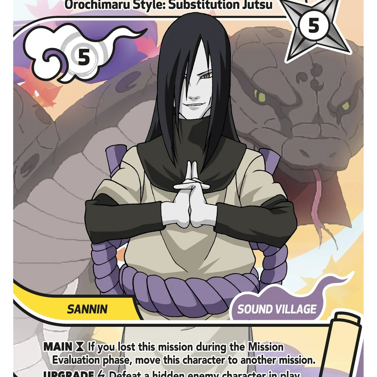 Orochimaru - Orochimaru Style: Substitution Jutsu 051/130 Full Art ...
