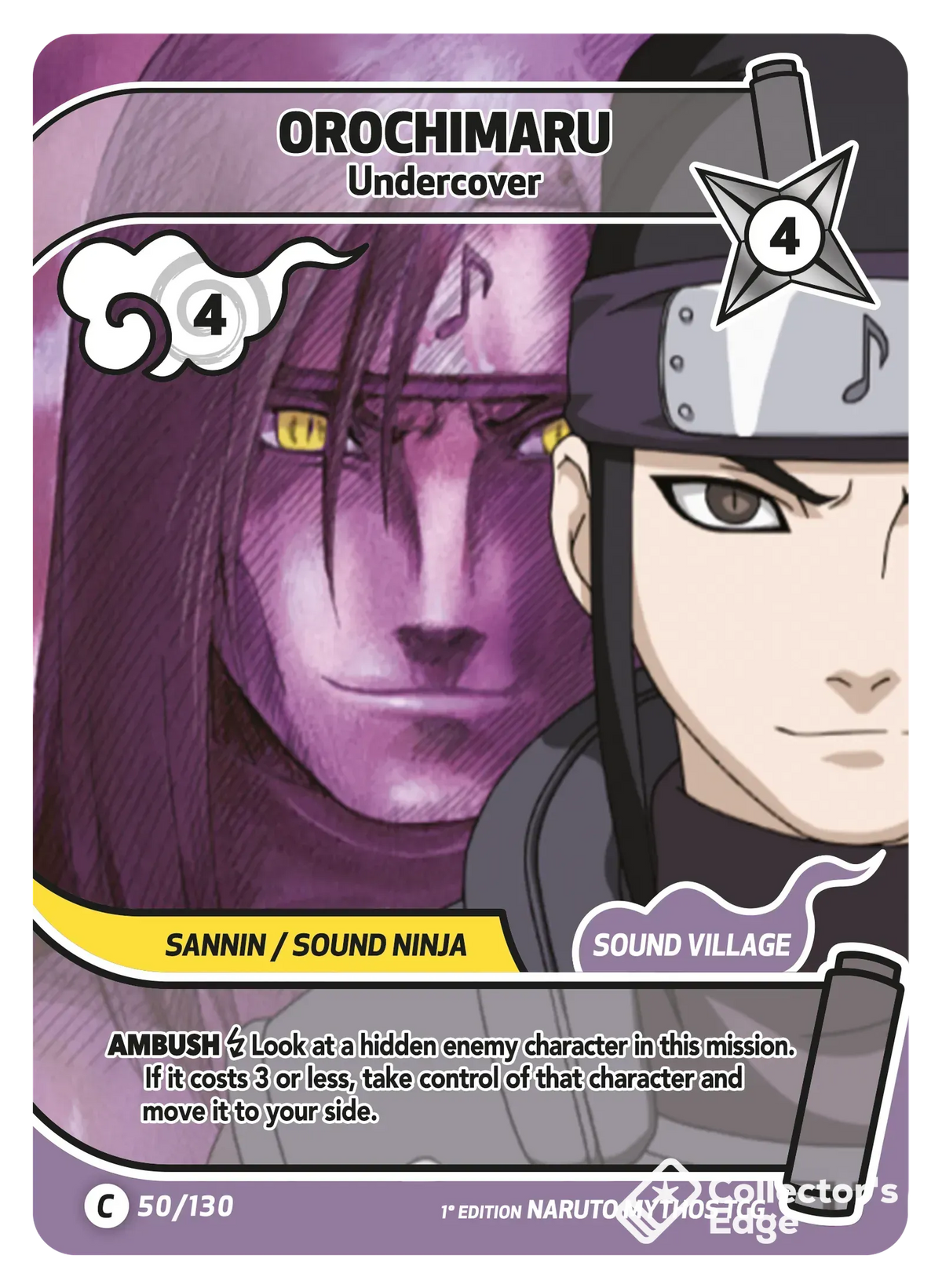 Orochimaru - Undercover - 050/130 - Full Art 050/130 Full Art, Set 01 Naruto Mythos card