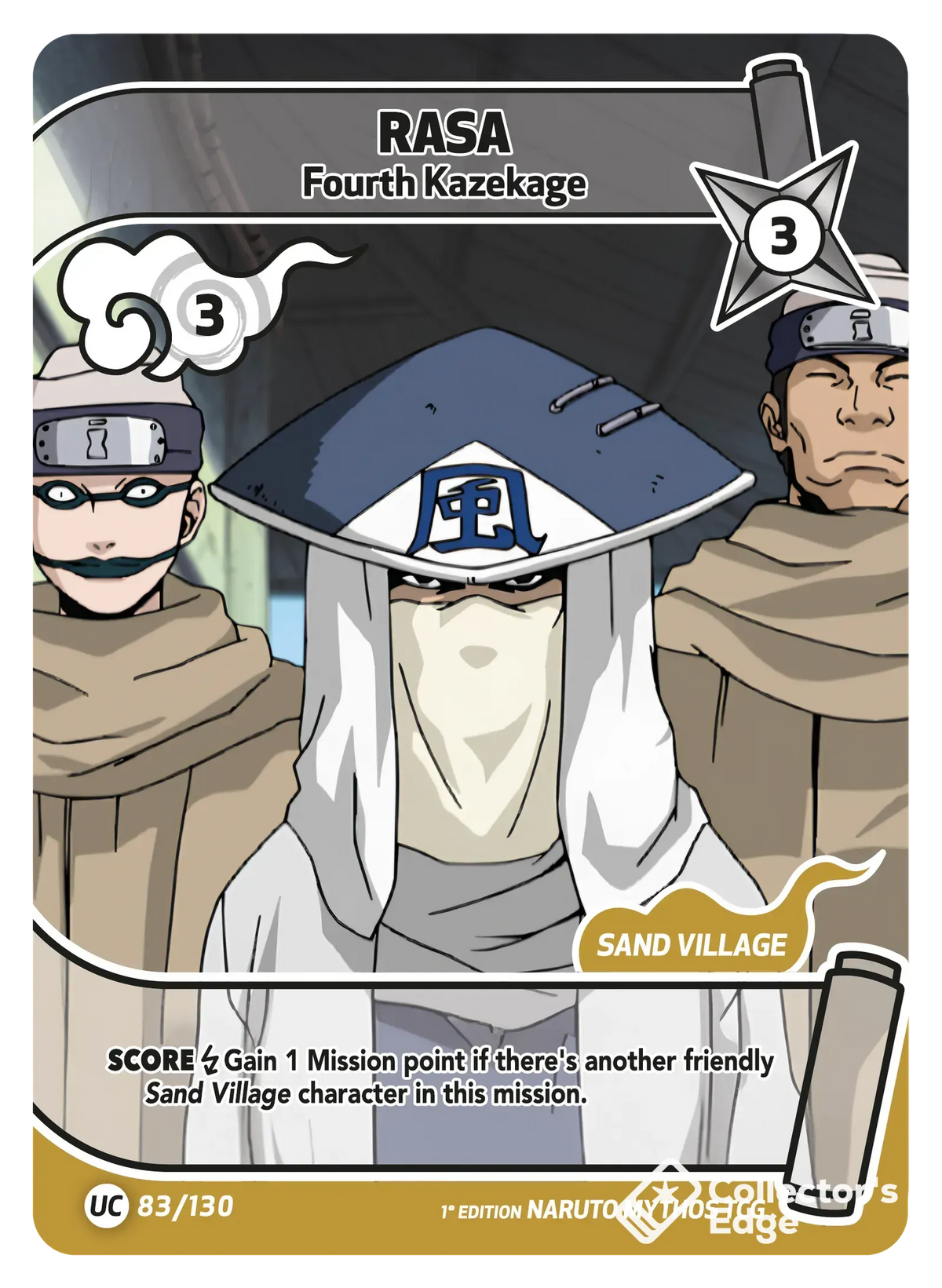 Rasa - Fourth Kazekage - 083/130 - Full Art 083/130 Full Art, Set 01 Naruto Mythos card