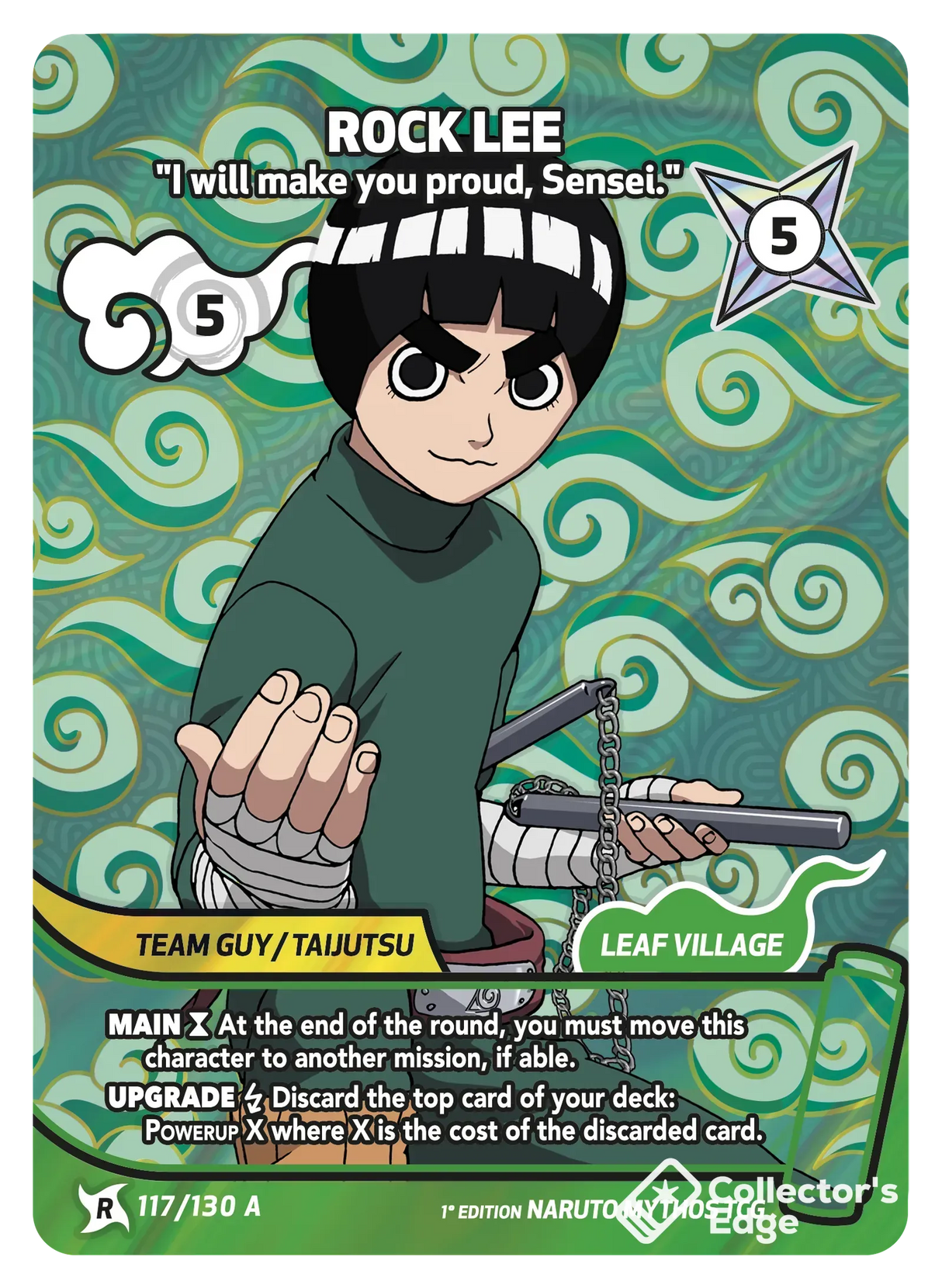 Naruto Mythos - Set 01 - Rock Lee - I will make you proud, Sensei. - 117/130 - Standard