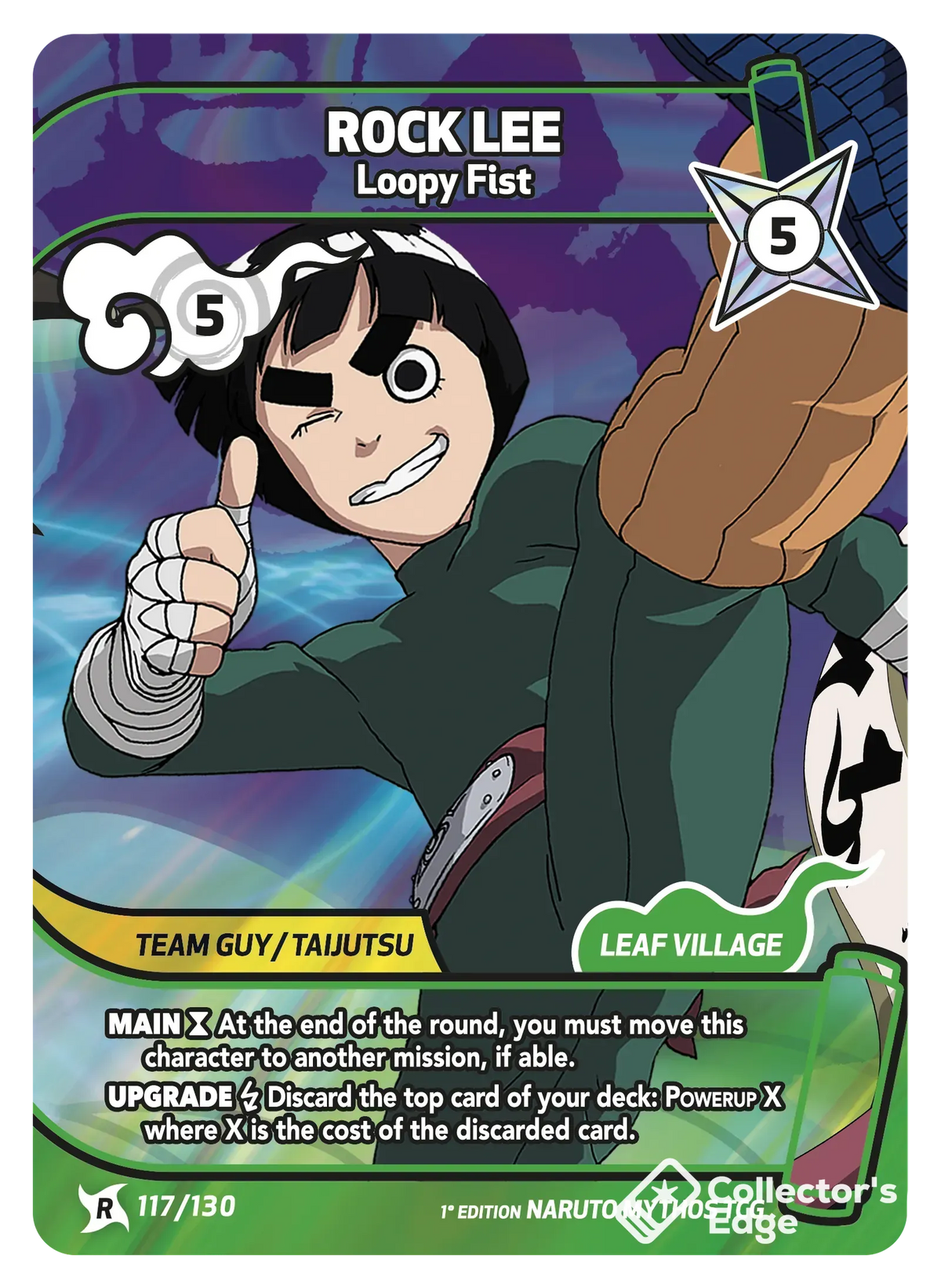 Rock Lee - Loopy Fist 117/130, Set 01 Naruto Mythos card