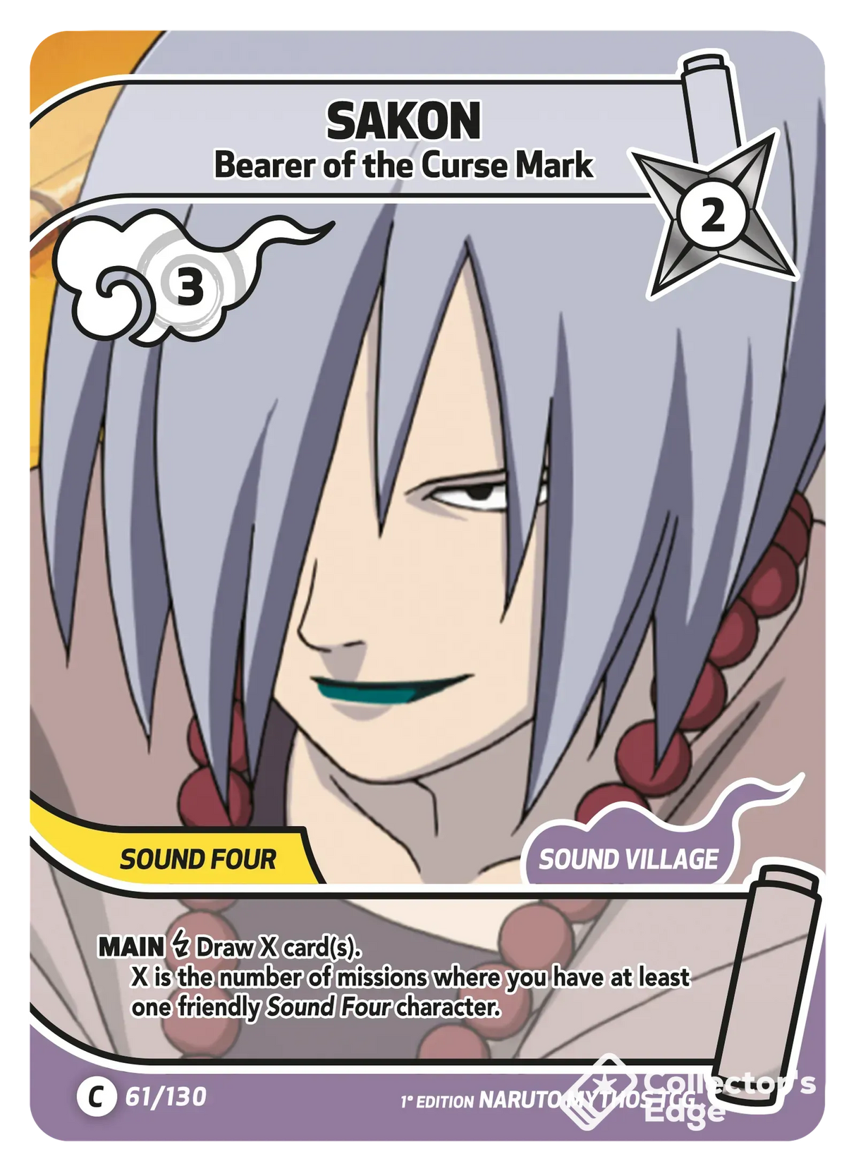 Naruto Mythos - Set 01 - Sakon - Bearer of the Curse Mark - 061/130 - Full Art