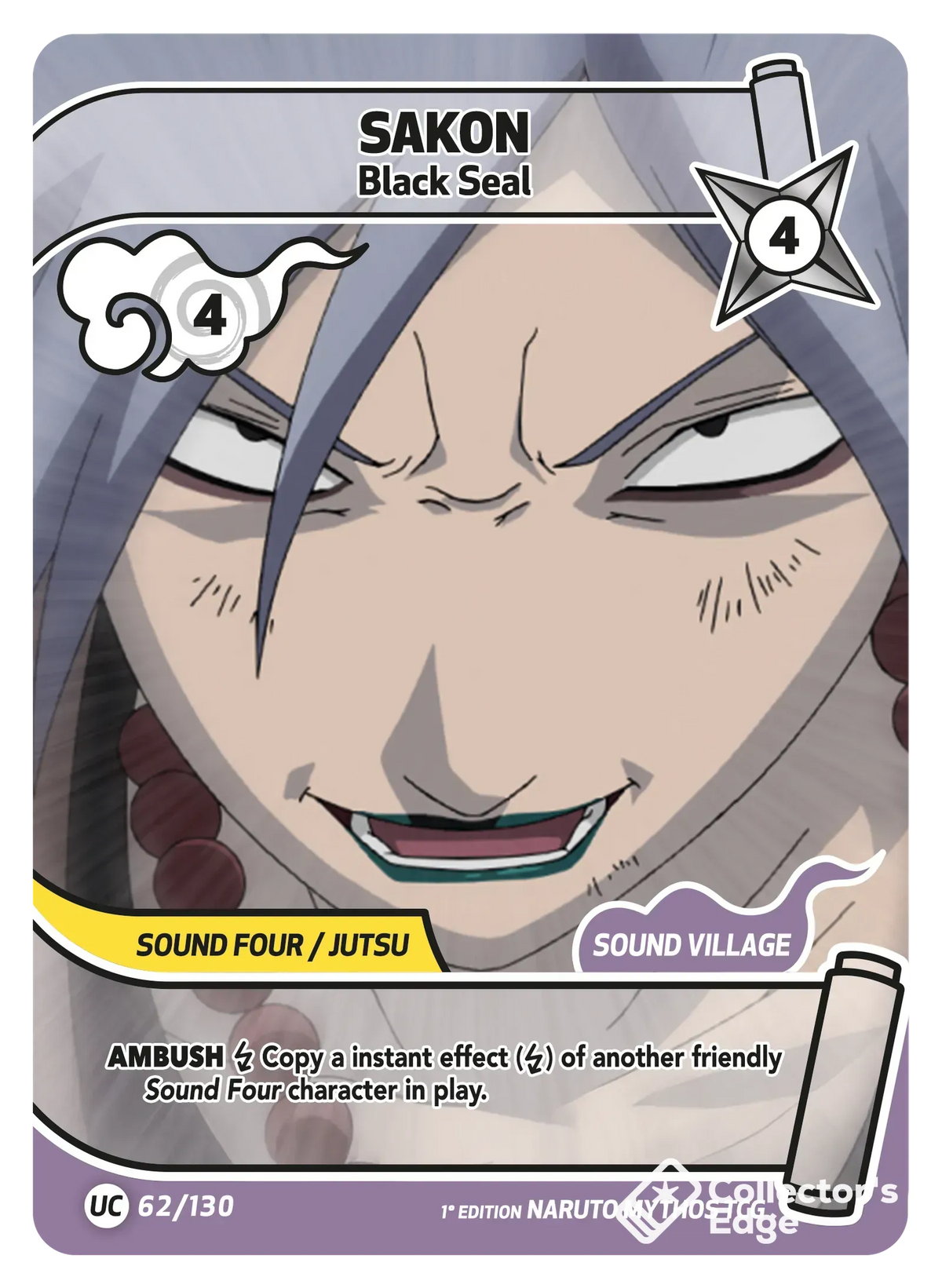 Sakon - Black Seal - 062/130 - Full Art 062/130 Full Art, Set 01 Naruto Mythos card
