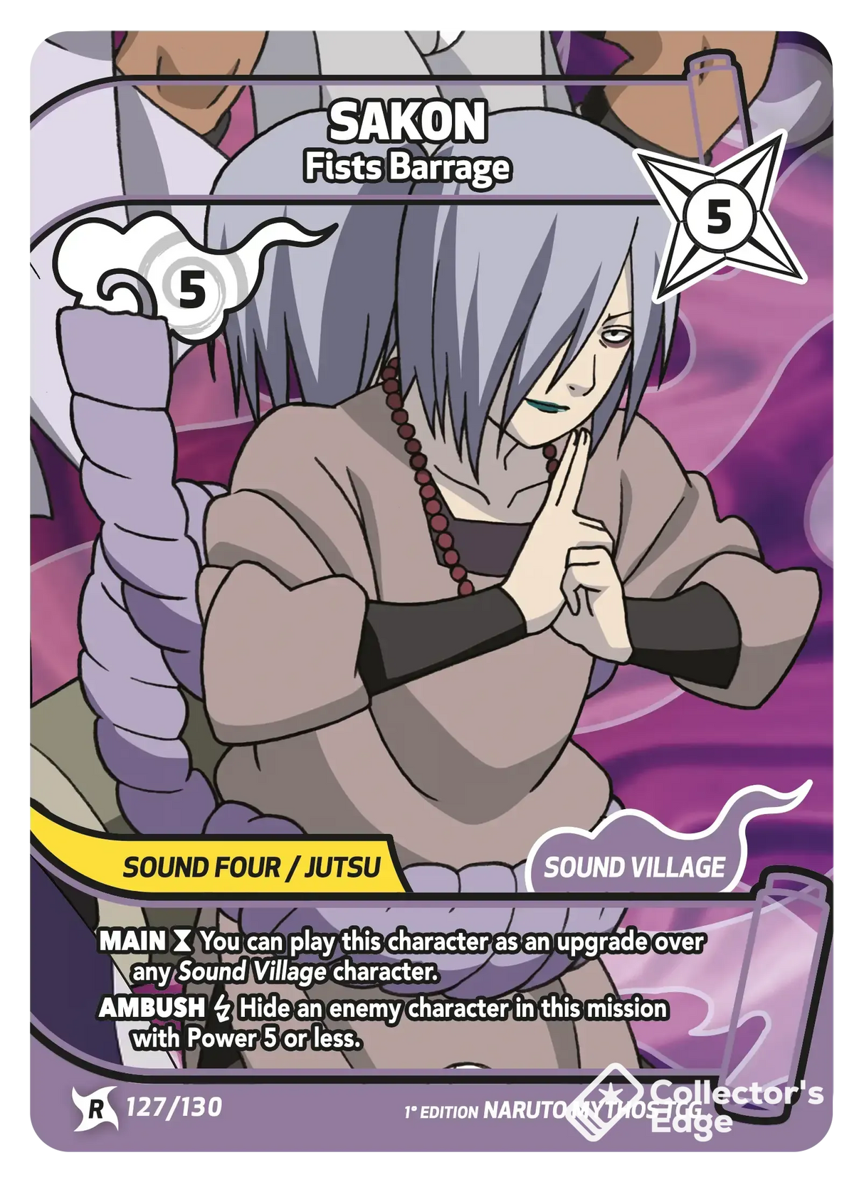 Naruto Mythos - Set 01 - Sakon - Fists Barrage - 127/130 - Standard