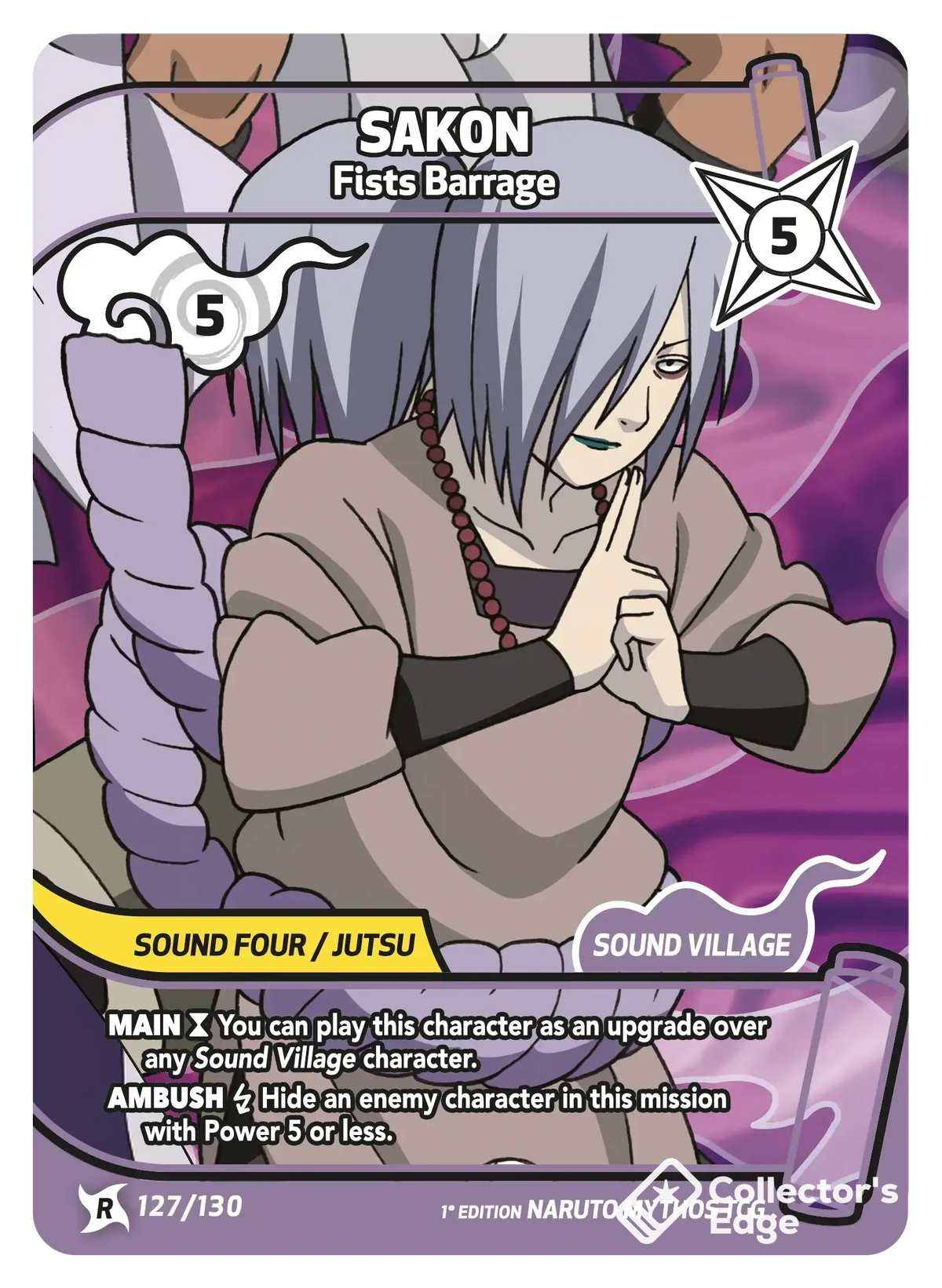 Sakon - Fists Barrage 127/130, Set 01 Naruto Mythos card
