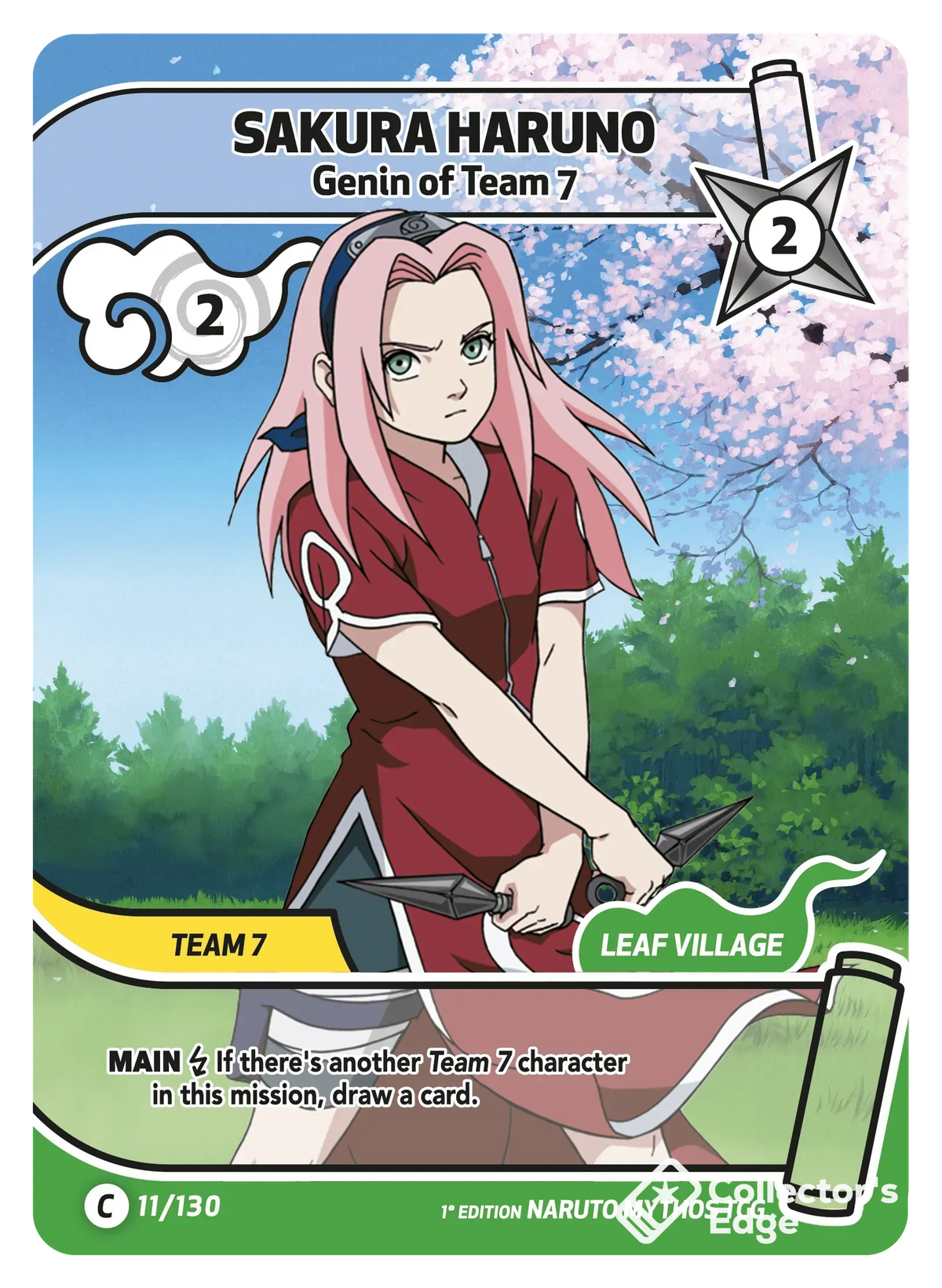 Sakura Haruno - Genin of Team 7 - 011/130 - Full Art 011/130 Full Art, Set 01 Naruto Mythos card