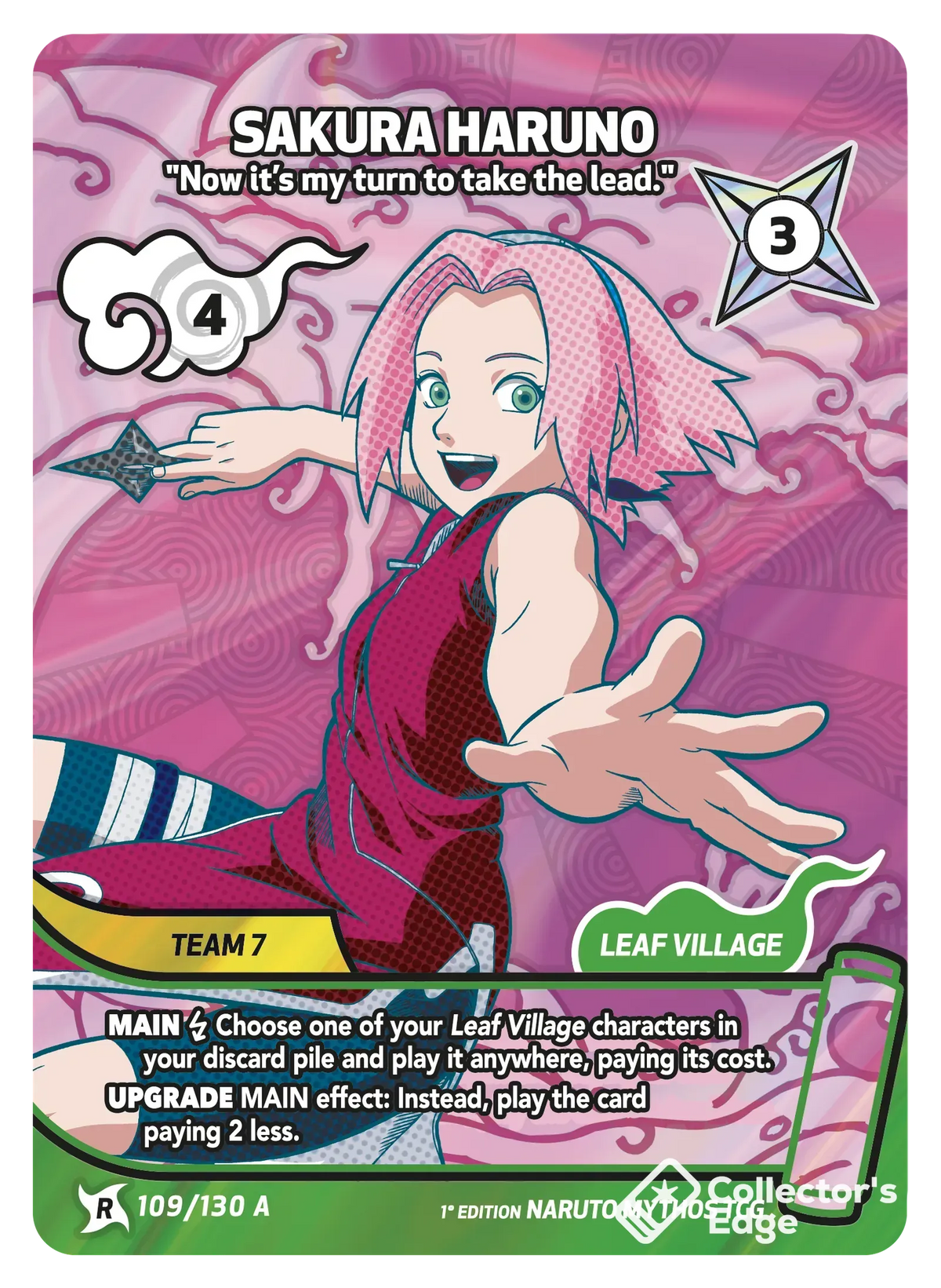 Sakura Haruno - Now it’s my turn to take the lead. 109/130, Set 01 Naruto Mythos card