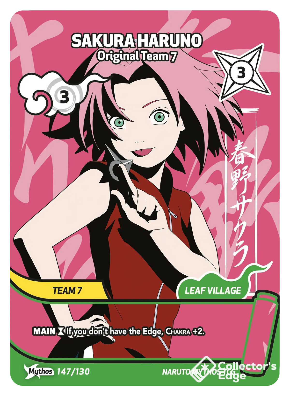 Sakura Haruno - Original Team 7 147/130, Set 01 Naruto Mythos card