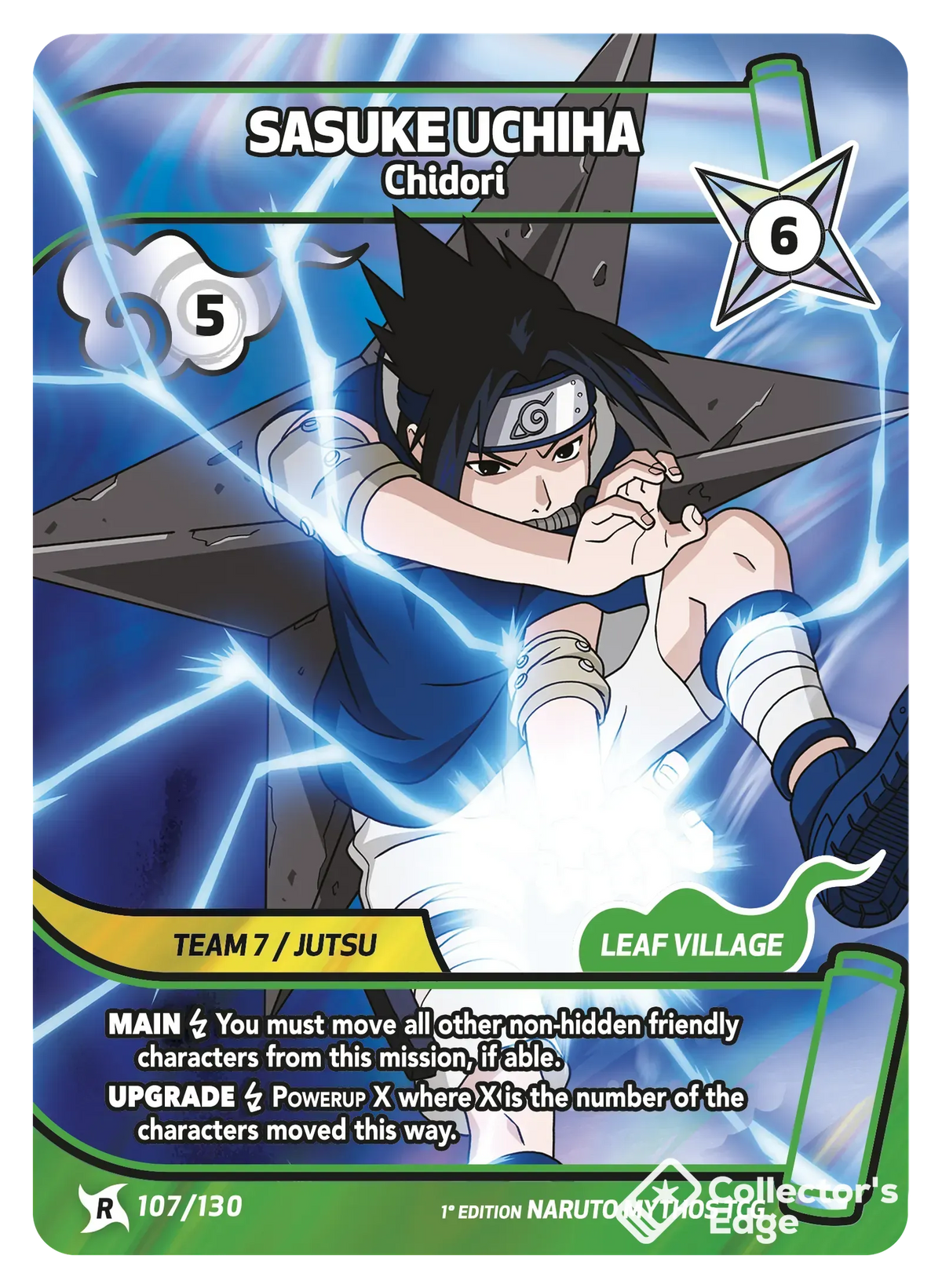 Sasuke Uchiha - Chidori 107/130, Set 01 Naruto Mythos card