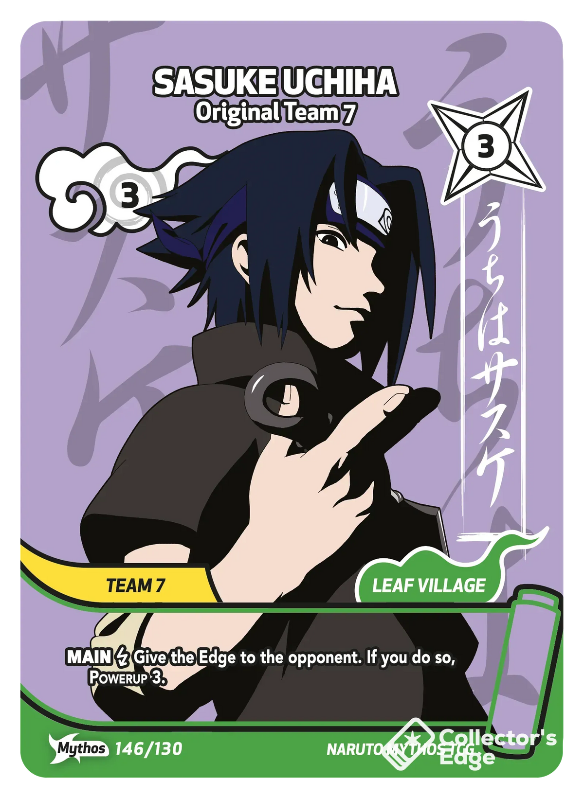 Sasuke Uchiha - Original Team 7 146/130, Set 01 Naruto Mythos card