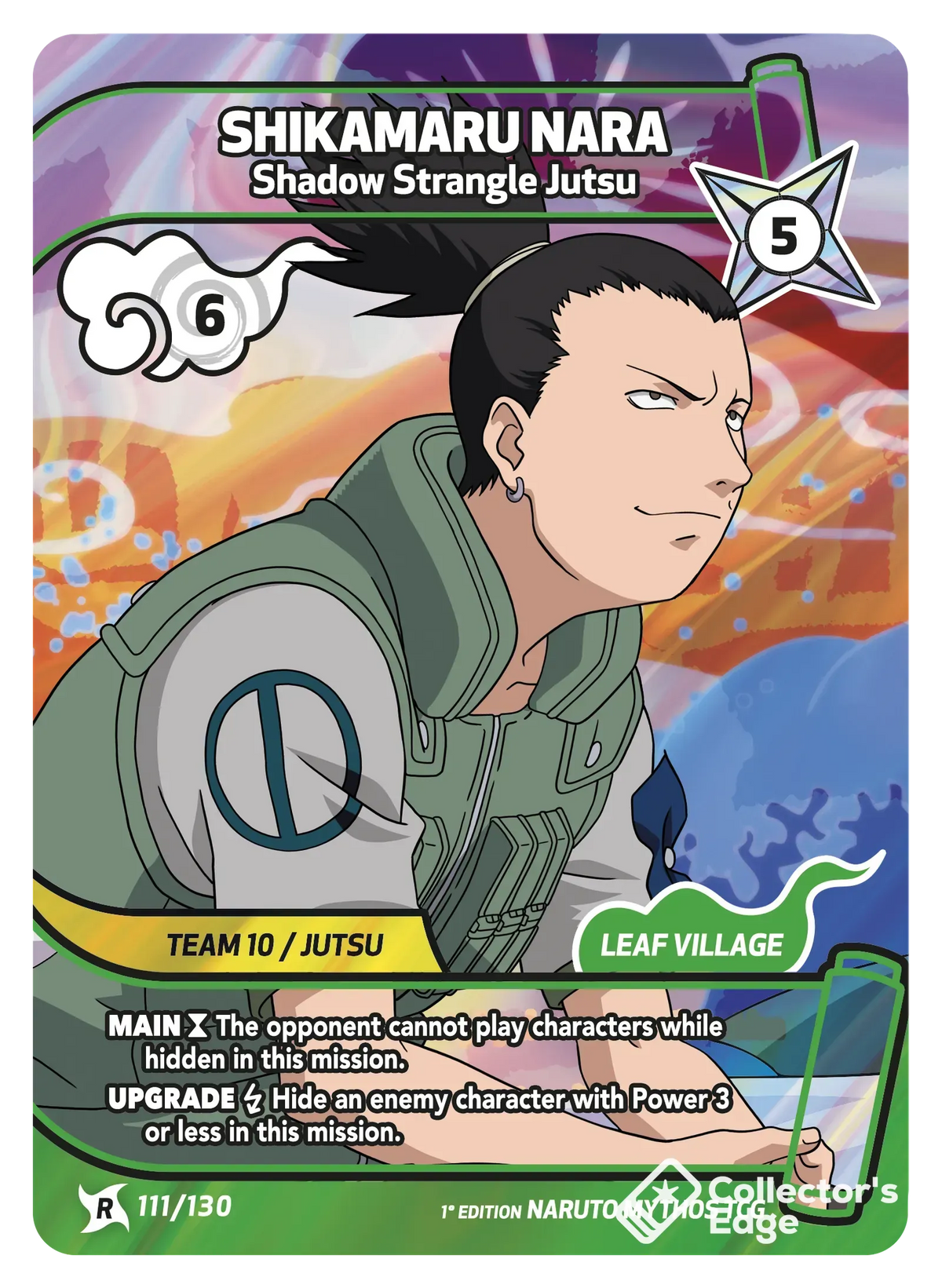 Shikamaru Nara - Shadow Strangle Jutsu 111/130, Set 01 Naruto Mythos card