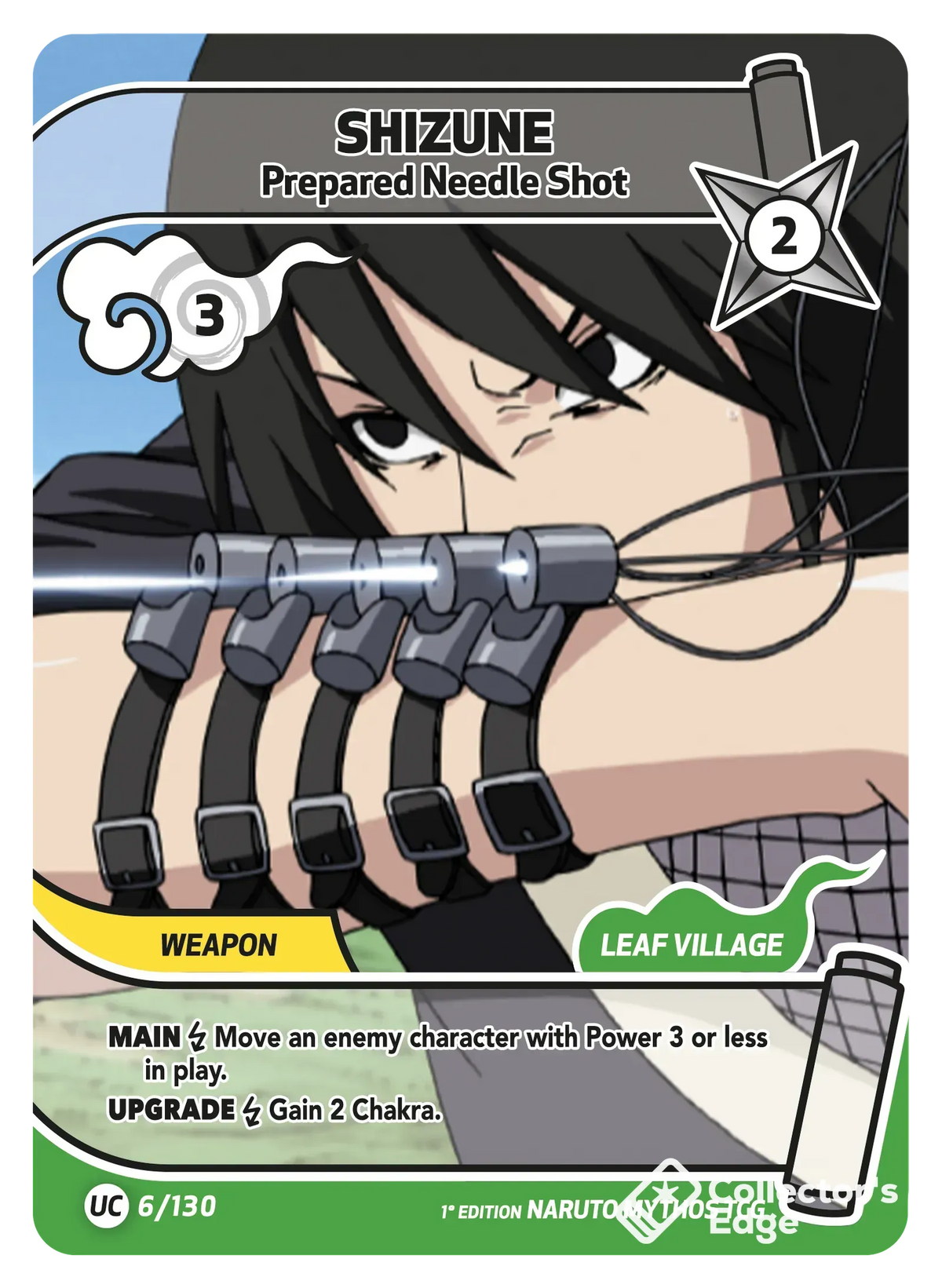 Shizune - Prepared Needle Shot - 006/130 - Full Art 006/130 Full Art, Set 01 Naruto Mythos card