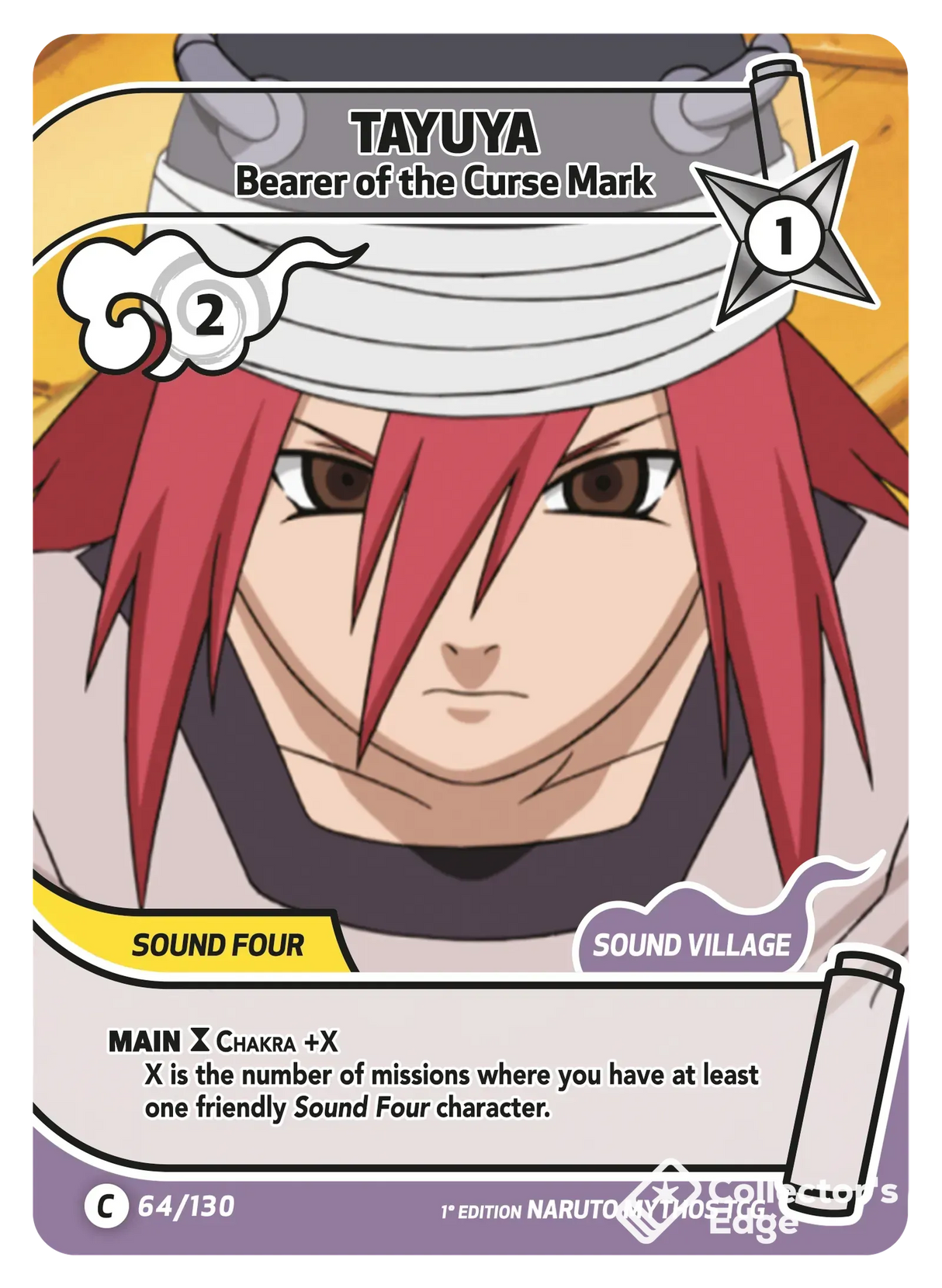 Naruto Mythos - Set 01 - Tayuya - Bearer of the Curse Mark - 064/130 - Full Art
