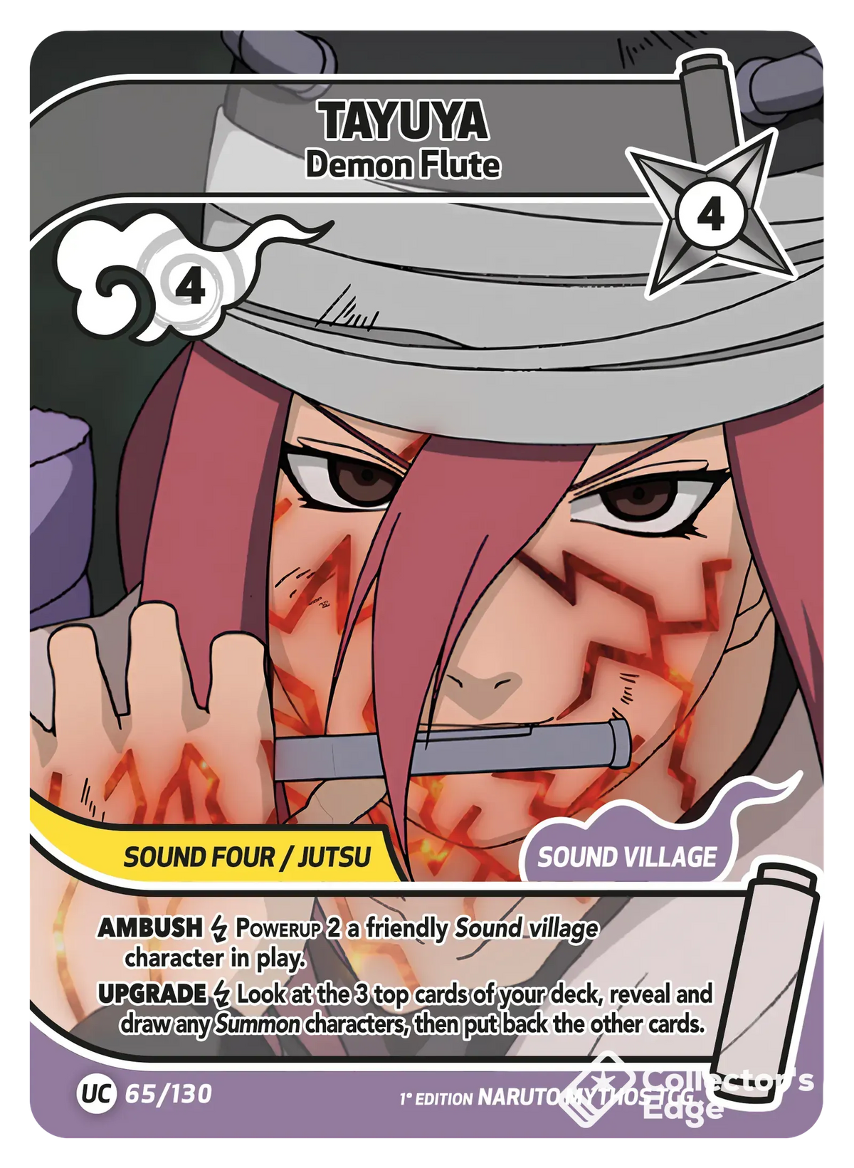 Tayuya - Demon Flute - 065/130 - Full Art 065/130 Full Art, Set 01 Naruto Mythos card