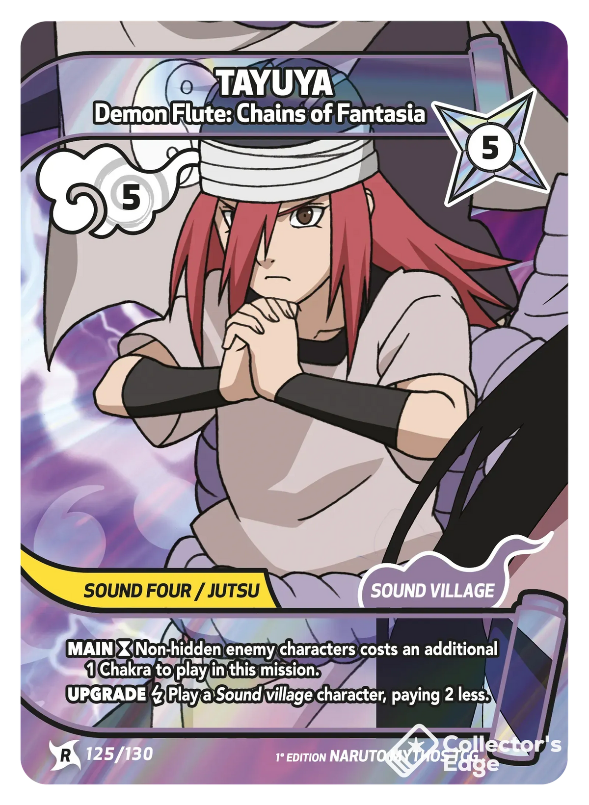 Tayuya - Demon Flute: Chains of Fantasia 125/130, Set 01 Naruto Mythos card
