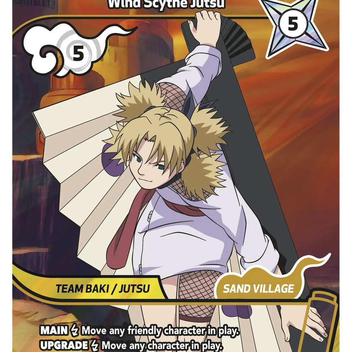 Temari - Wind Scythe Jutsu 121/130 Standard - Naruto Mythos Set 01 ...