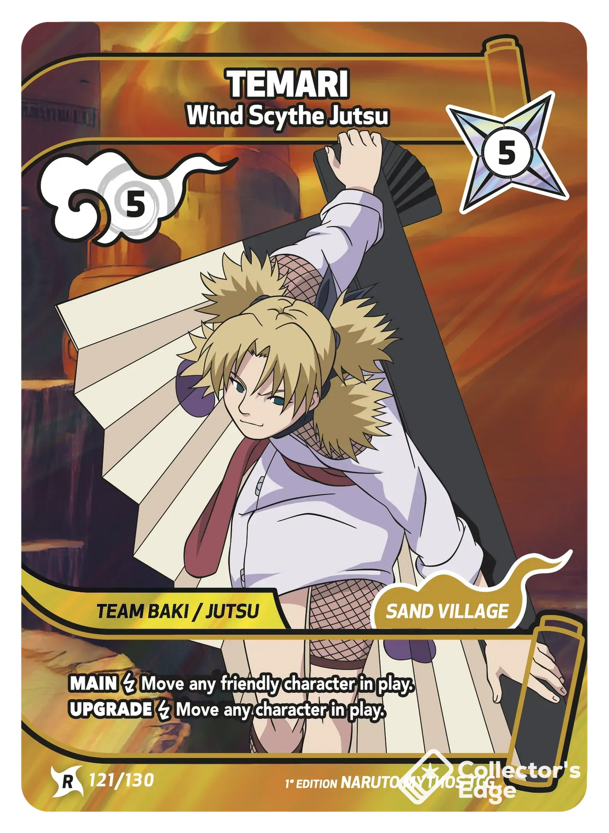 Naruto Mythos - Set 01 - Temari - Wind Scythe Jutsu - 121/130 - Standard