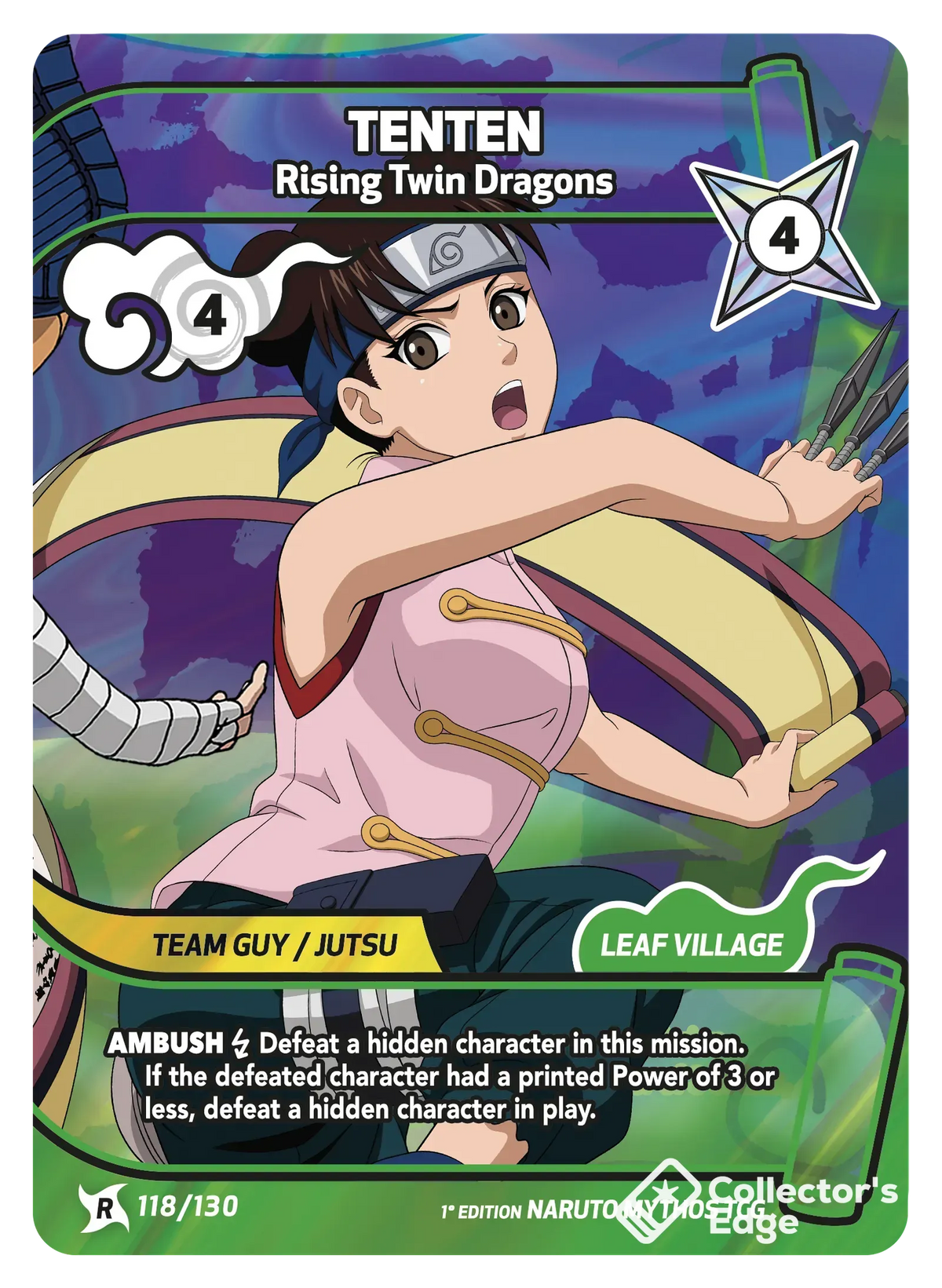 Tenten - Rising Twin Dragons 118/130, Set 01 Naruto Mythos card