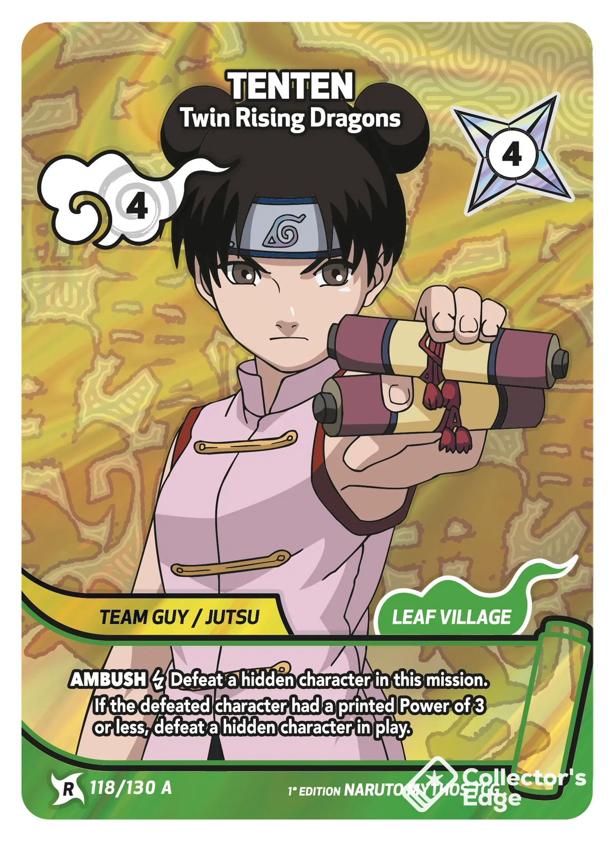 Tenten - Twin Rising Dragons 118/130, Set 01 Naruto Mythos card