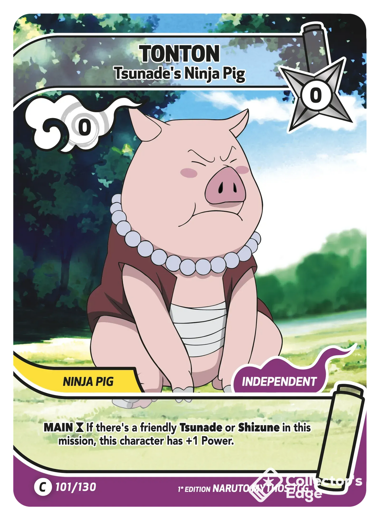 Naruto Mythos - Set 01 - TonTon - Tsunade's Ninja Pig - 101/130 - Full Art
