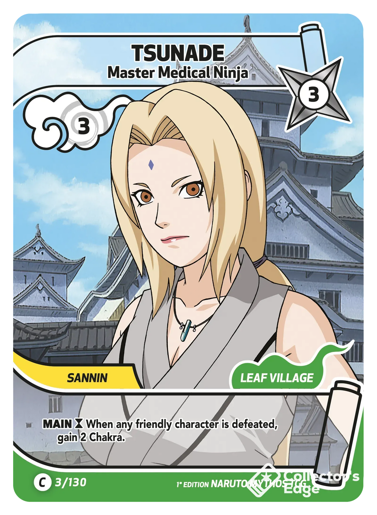 Tsunade - Master Medical Ninja - 003/130 - Full Art 003/130 Full Art, Set 01 Naruto Mythos card