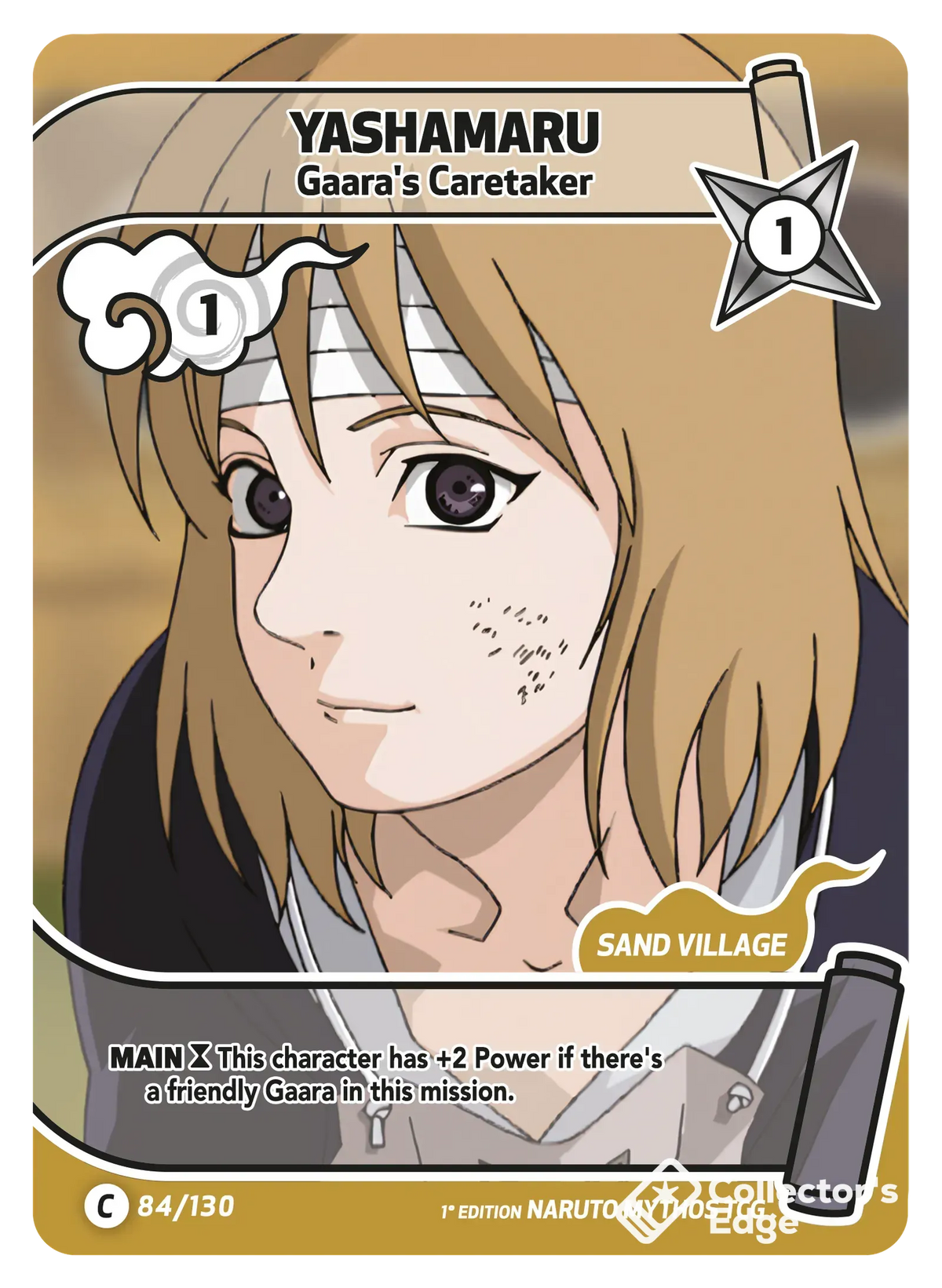 Yashamaru - Gaara's Caretaker - 084/130 - Full Art 084/130 Full Art, Set 01 Naruto Mythos card