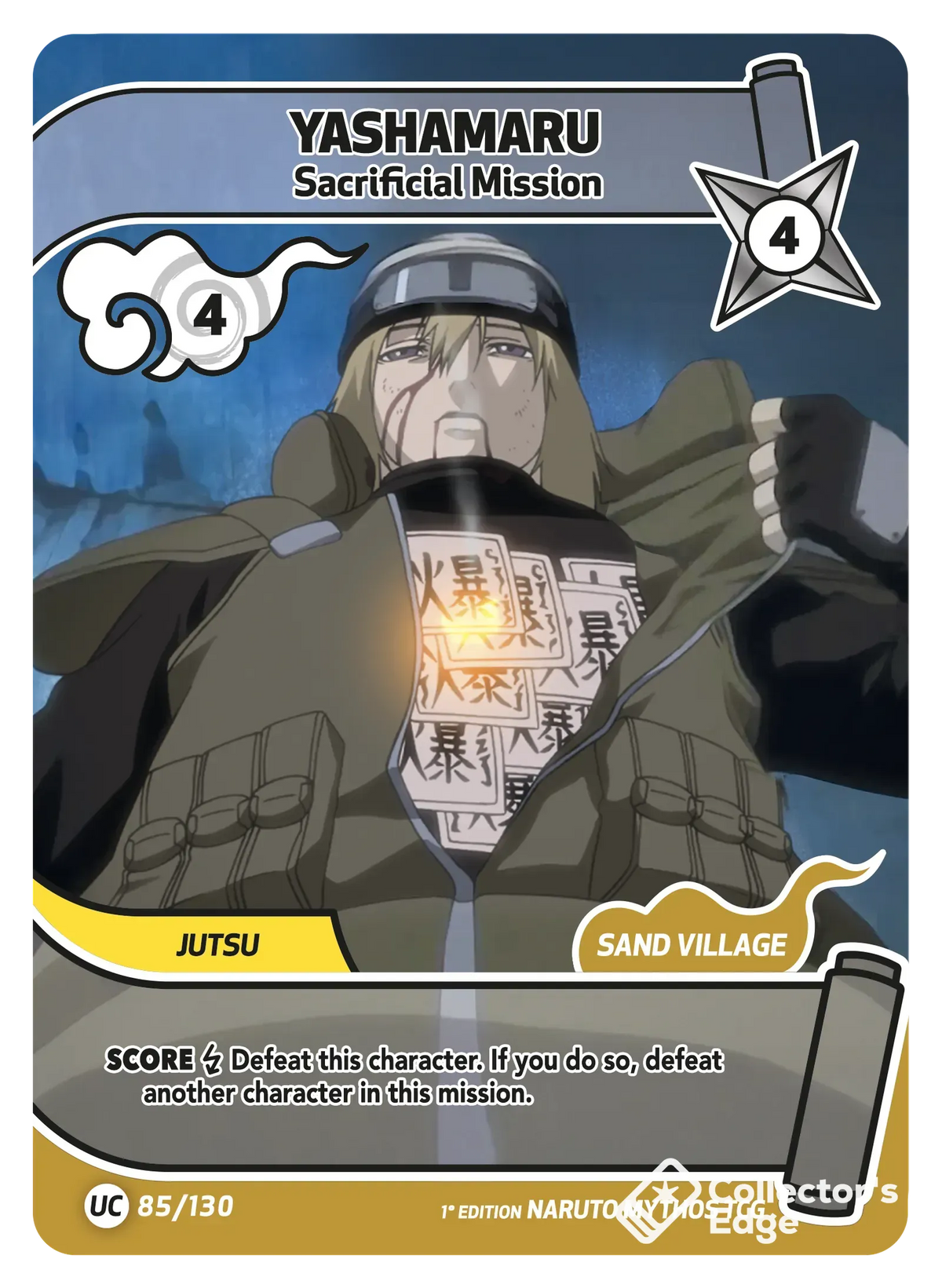 Yashamaru - Sacrificial Mission - 085/130 - Full Art 085/130 Full Art, Set 01 Naruto Mythos card