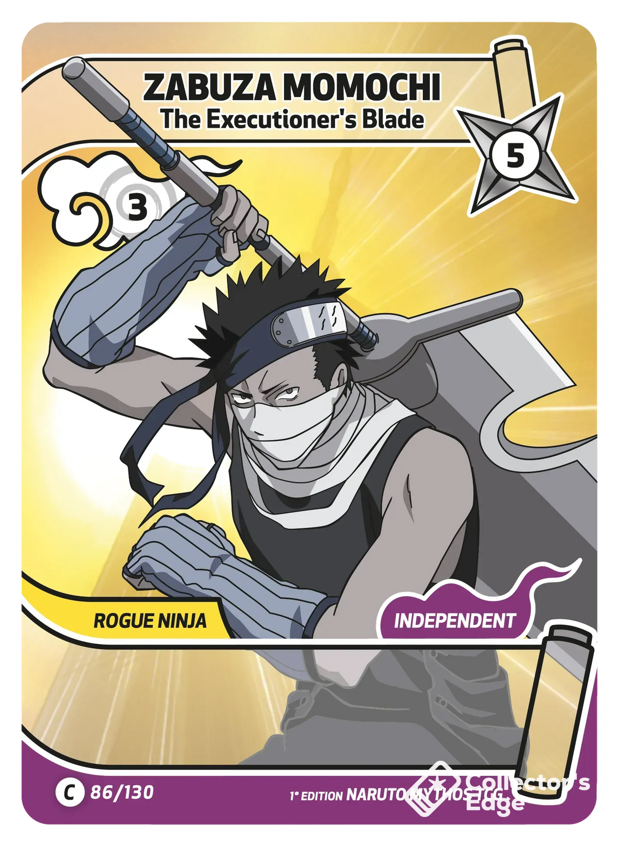 Naruto Mythos - Set 01 - Zabuza Momochi - Kubikiribōchō - 086/130 - Full Art
