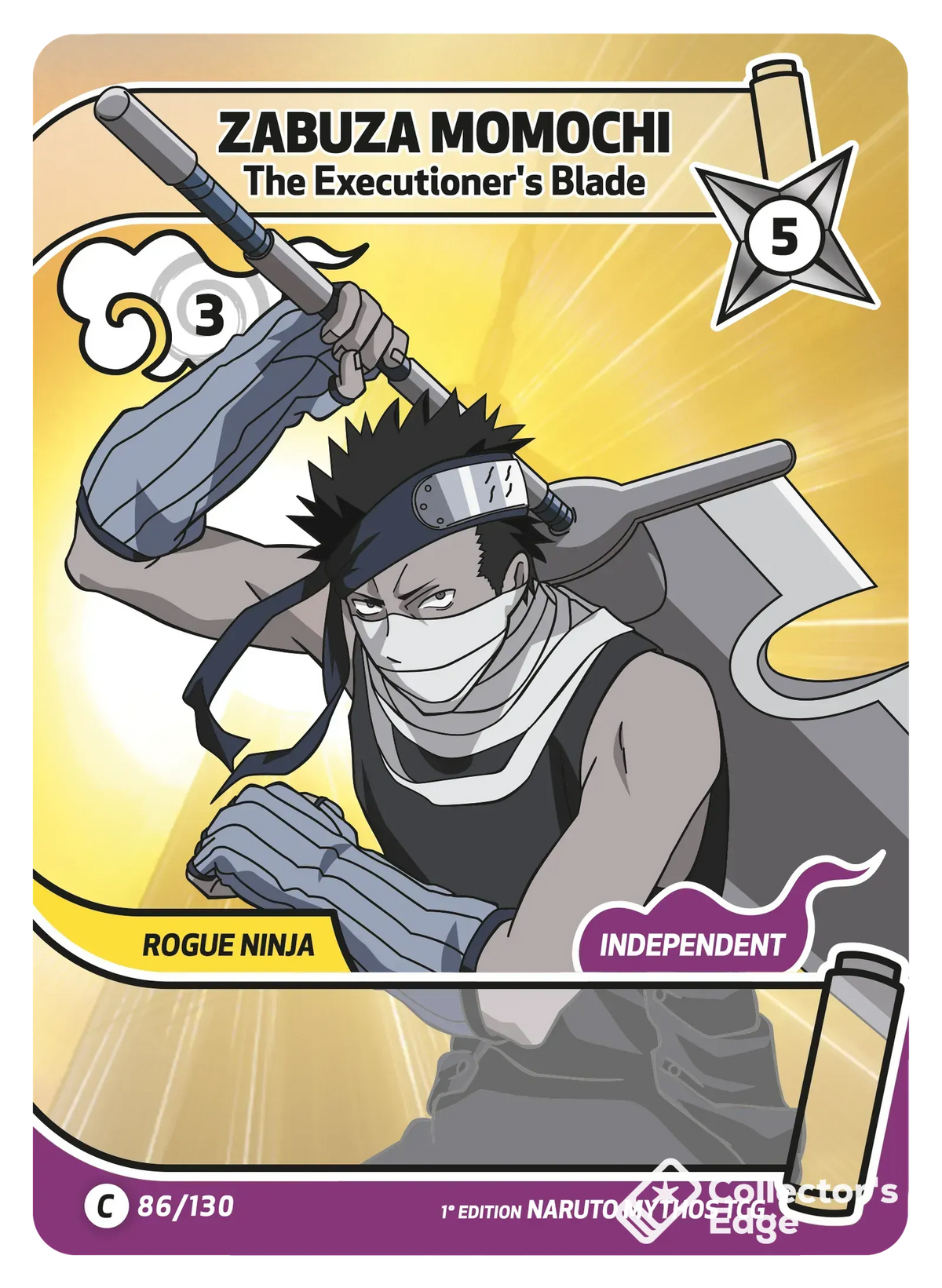 Zabuza Momochi - Kubikiribōchō - 086/130 - Full Art 086/130 Full Art, Set 01 Naruto Mythos card