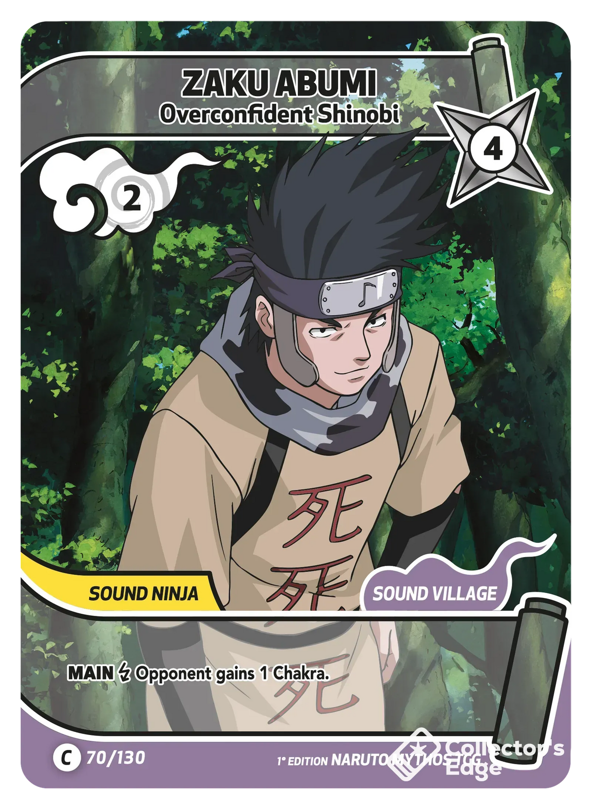 Zaku Abumi - Overconfident Shinobi - 070/130 - Full Art 070/130 Full Art, Set 01 Naruto Mythos card