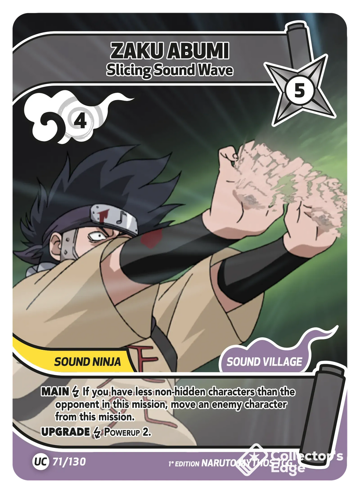 Zaku Abumi - Slicing Sound Wave - 071/130 - Full Art 071/130 Full Art, Set 01 Naruto Mythos card