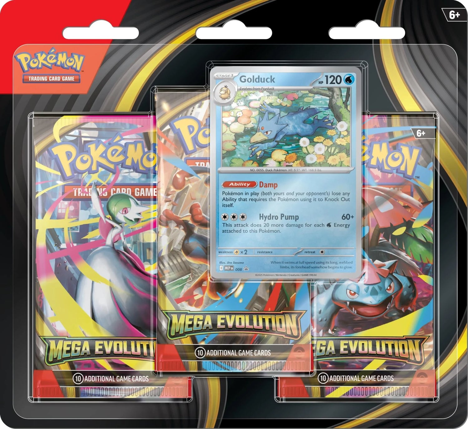 Pokemon TCG: Mega Evolution - 3 Pack Blister - Golduck