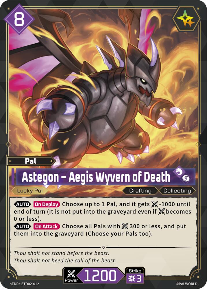 Astegon - Aegis Wyvern of Death ETD02-012 Standard - Palworld Official Card Game Dawn of Palpagos