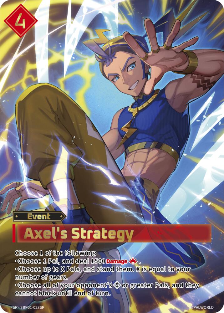 Axel's Strategy EBP01-023SP Foil - Palworld Official Card Game Dawn of Palpagos