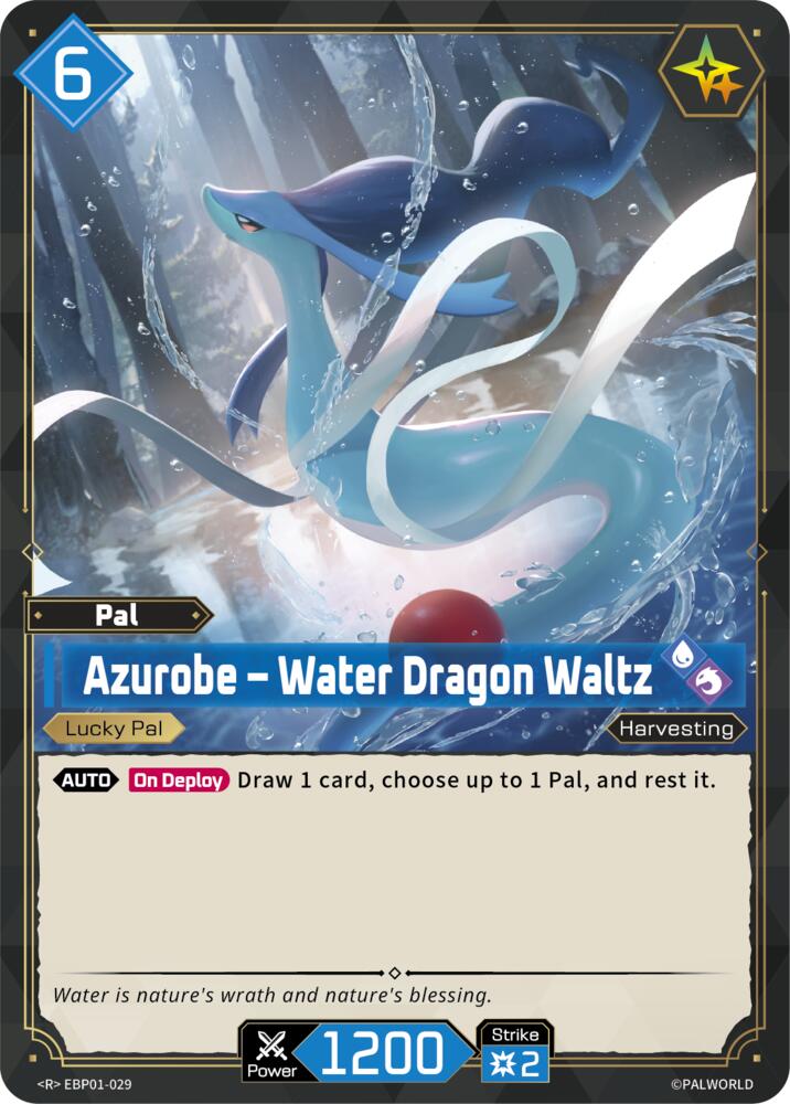 Azurobe - Water Dragon Waltz EBP01-029 Foil - Palworld Official Card Game Dawn of Palpagos