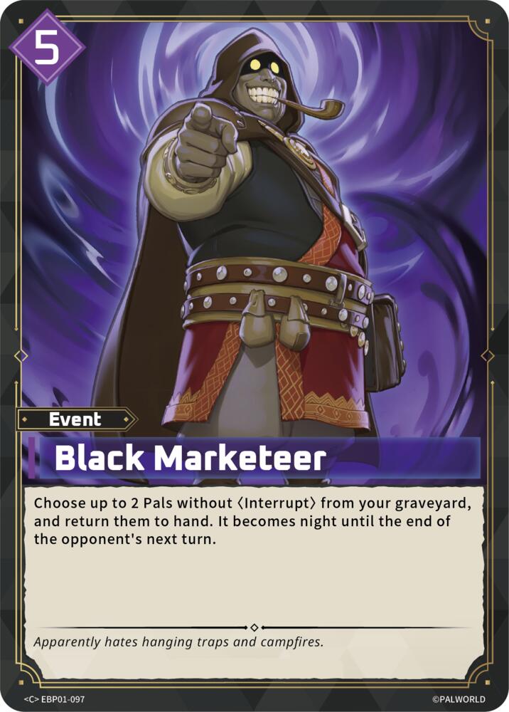 Black Marketeer EBP01-097 Standard - Palworld Official Card Game Dawn of Palpagos