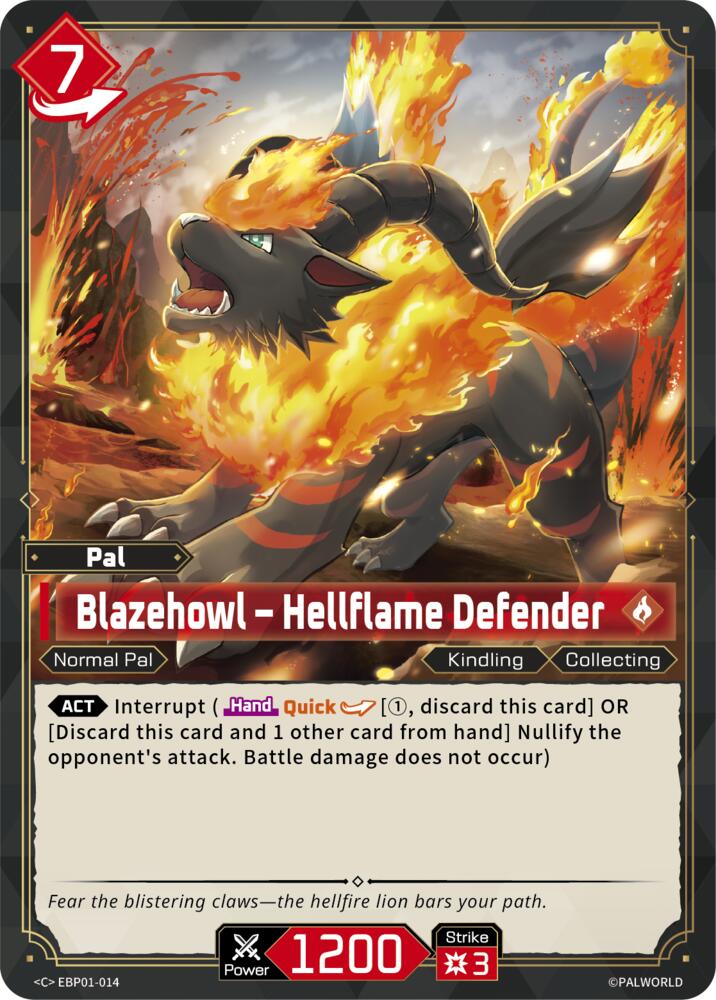 Blazehowl - Hellflame Defender EBP01-014 Standard - Palworld Official Card Game Dawn of Palpagos