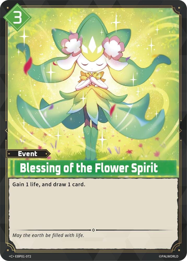 Blessing of the Flower Spirit EBP01-072 Standard - Palworld Official Card Game Dawn of Palpagos