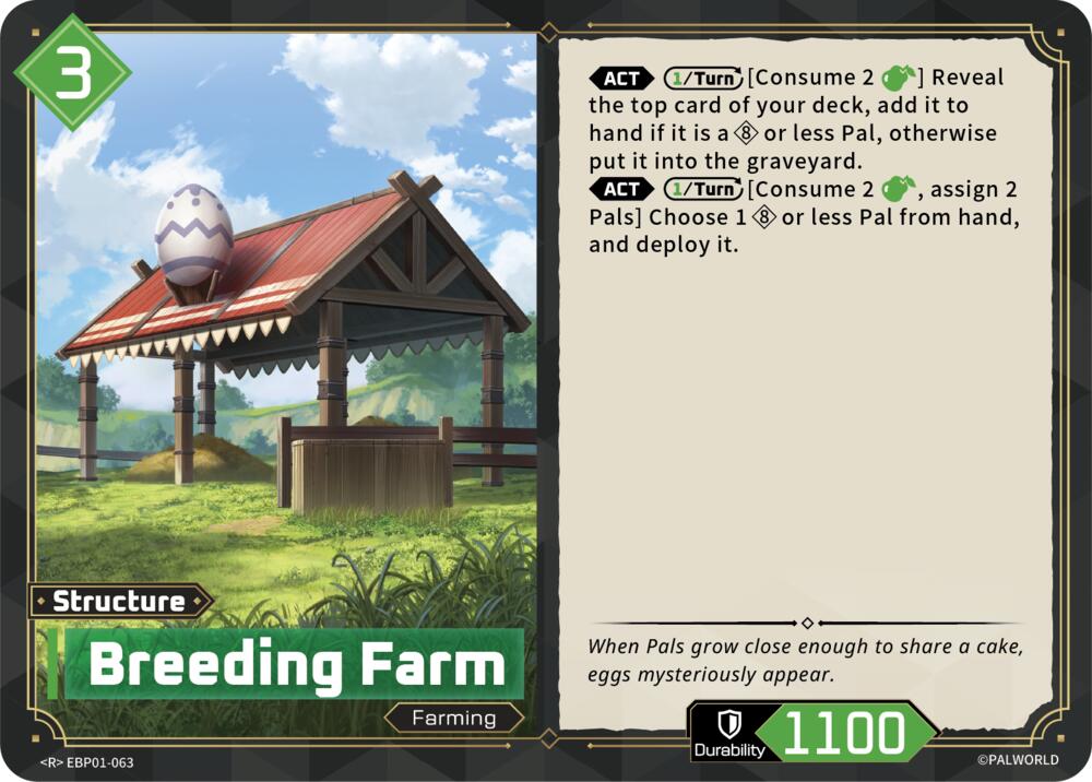 Breeding Farm EBP01-063 Foil - Palworld Official Card Game Dawn of Palpagos