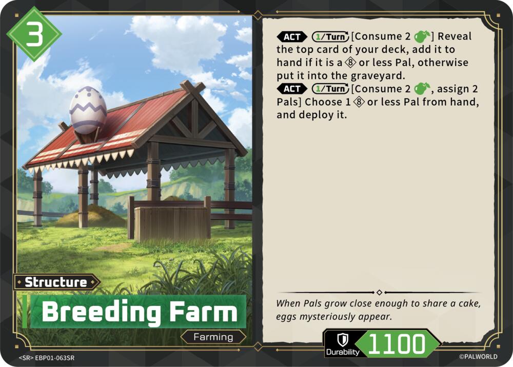 Breeding Farm EBP01-063SR Foil - Palworld Official Card Game Dawn of Palpagos