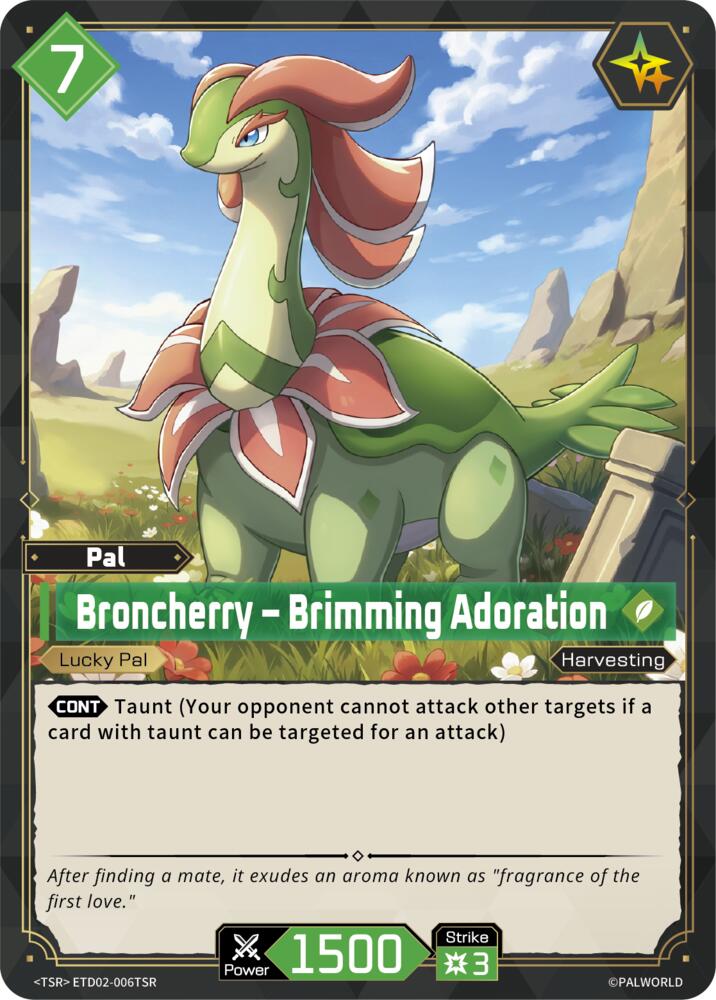 Broncherry - Brimming Adoration ETD02-006TSR Foil - Palworld Official Card Game Dawn of Palpagos