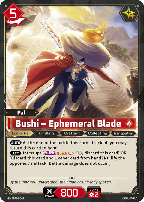 Palworld - Dawn of Palpagos - Bushi - Ephemeral Blade - EBP01-004 - Foil